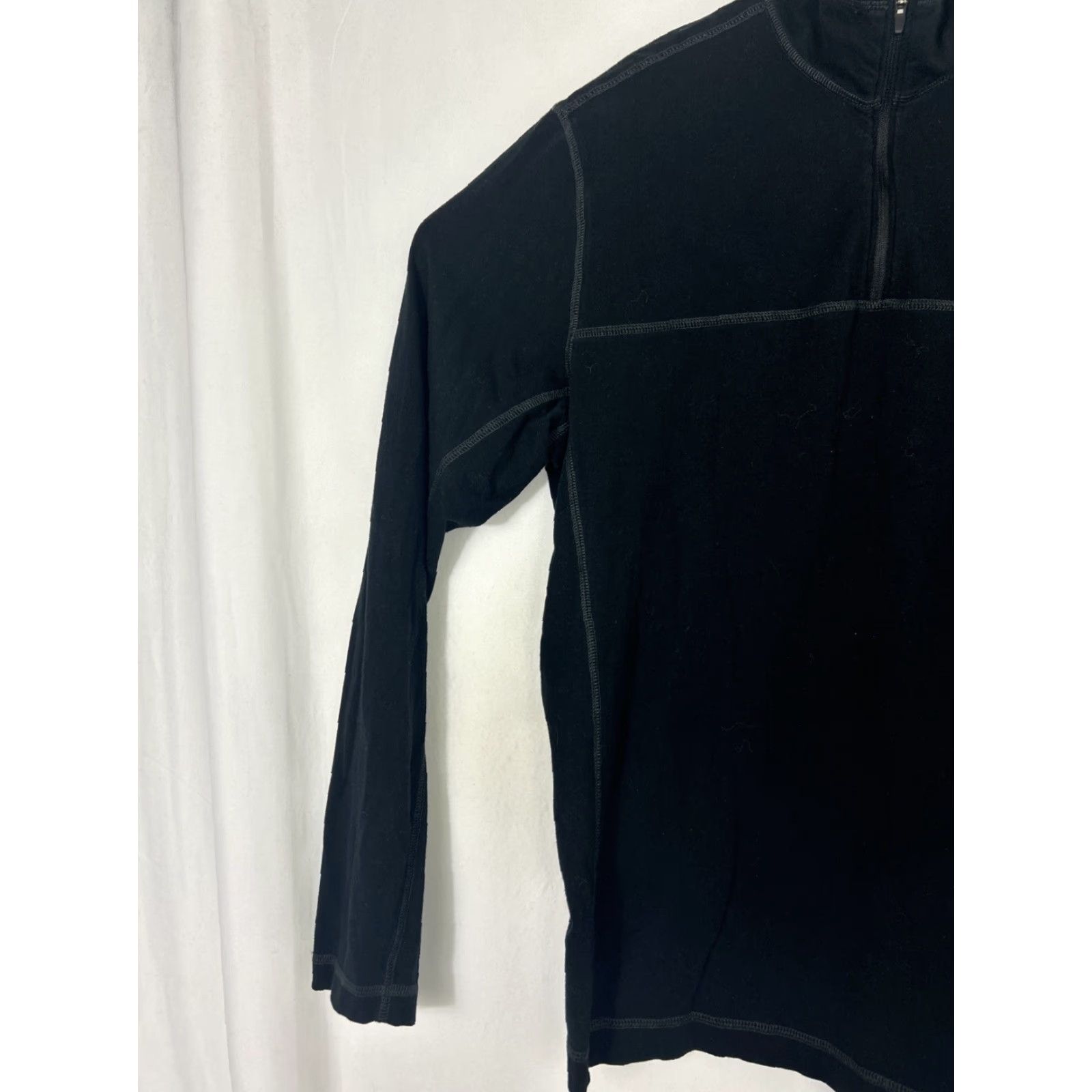Eddie Bauer Eddie Bauer Sweater Adult Medium Black 1/4 Zip Pullover Outdoor Men Regular Knit Mock Neck Size US M / EU 48-50 / 2 - 2 Thumbnail