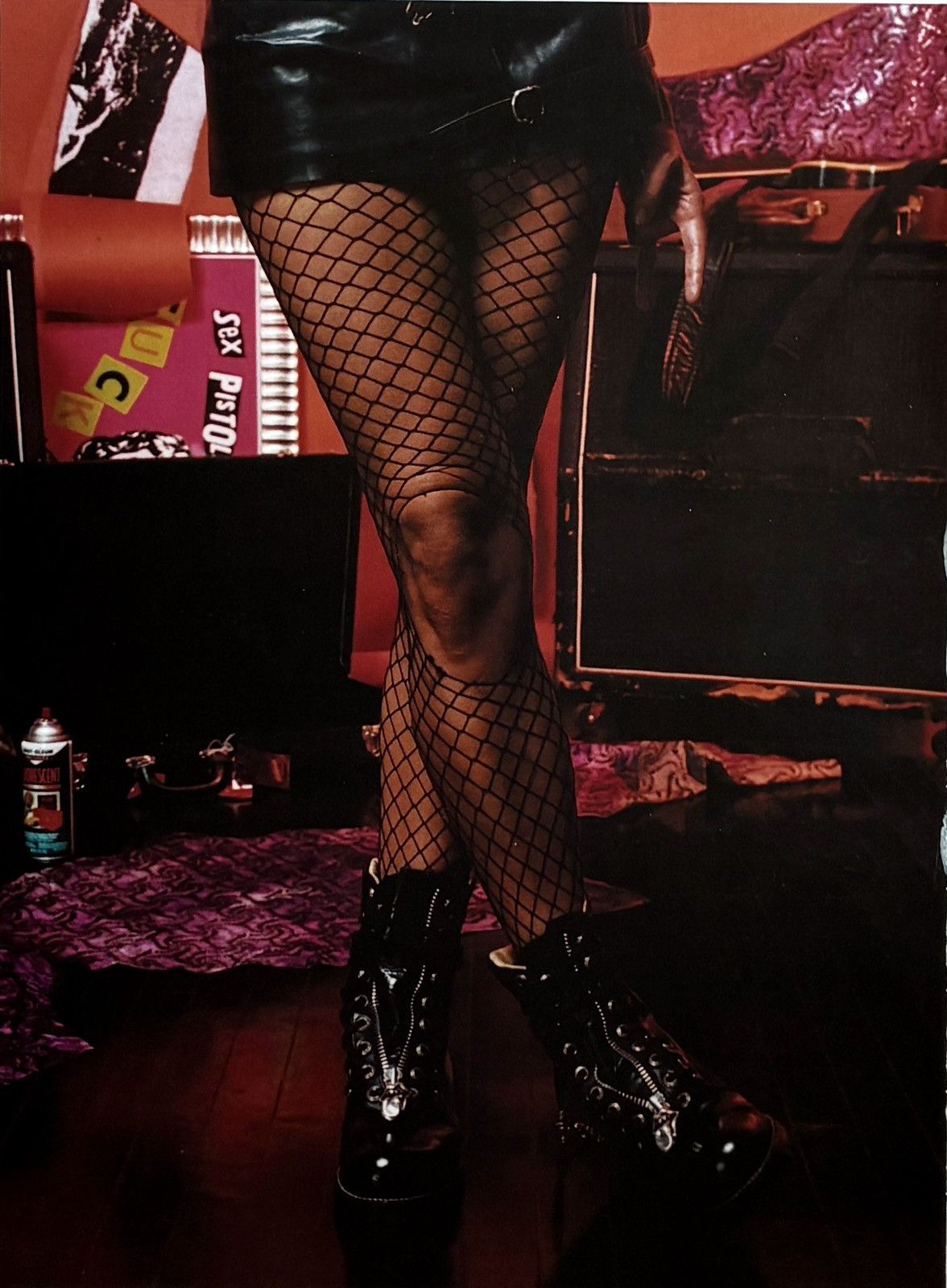 Chrome Hearts Chrome Hearts fishnet legs out photo Poster framed 9x11 Size ONE SIZE - 2 Thumbnail