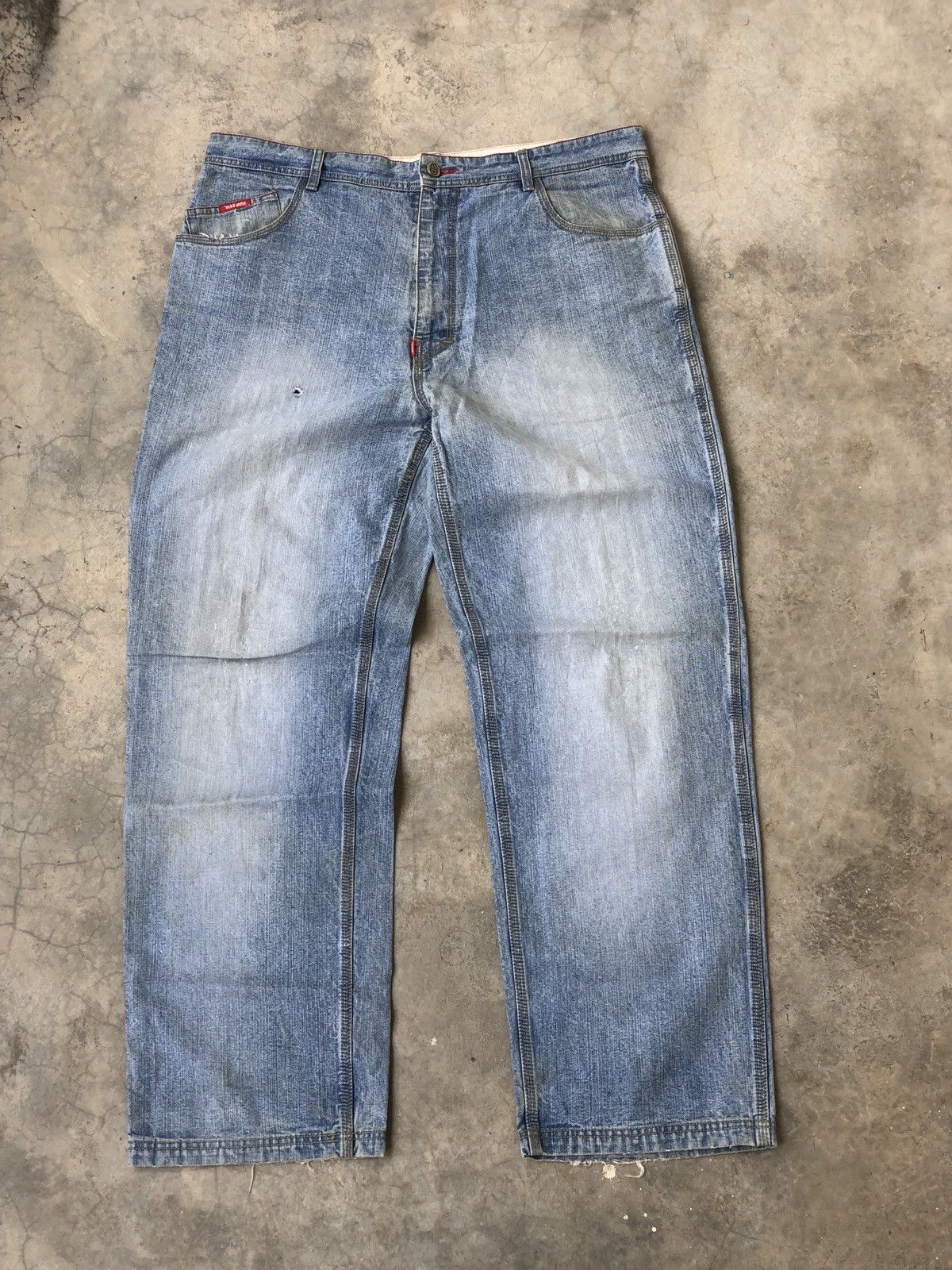 Fubu Ecko Unltd Y2K Loose Fit Light Blue Baggy Denim Size US 38 / EU 54 - 3 Thumbnail