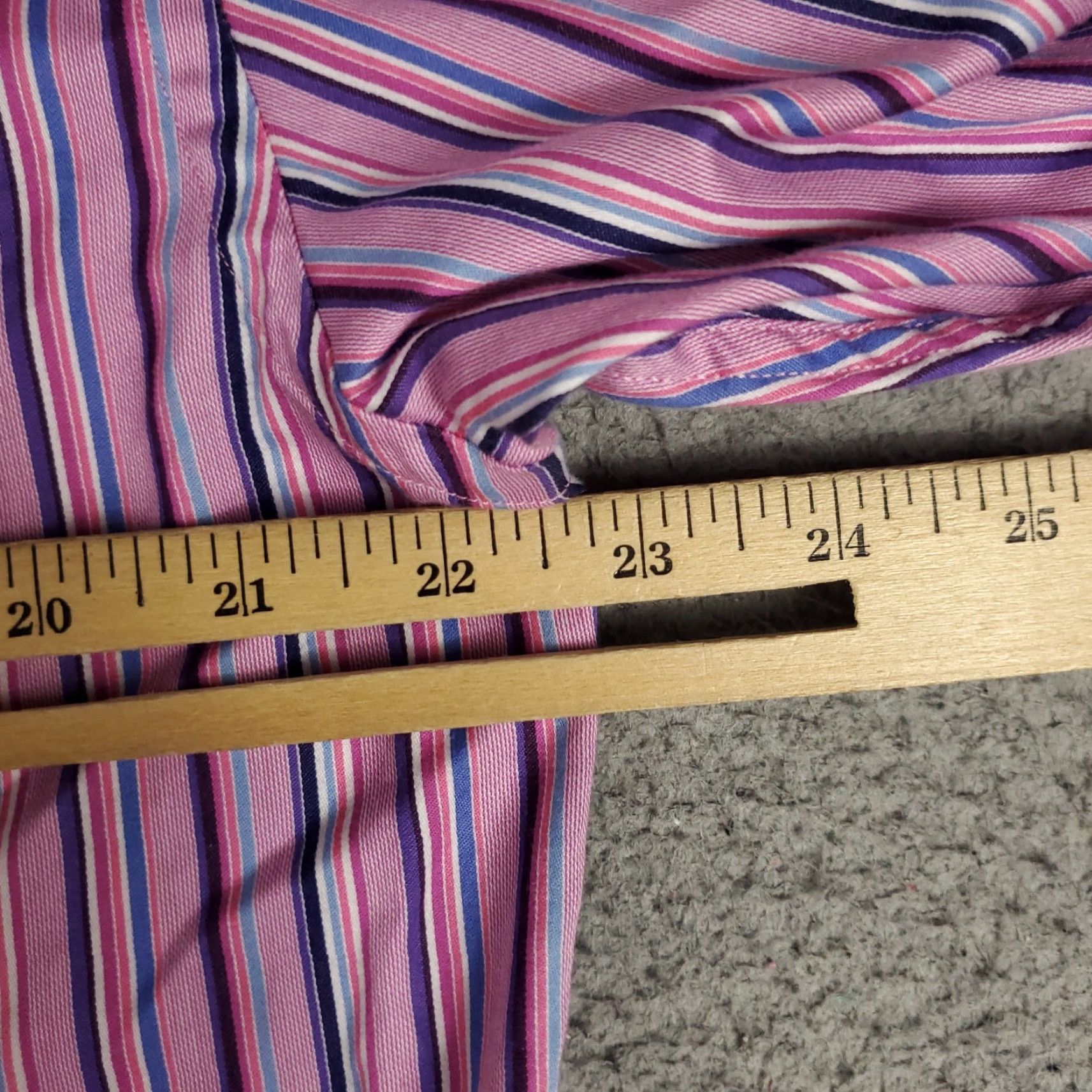 BUGATCHI Bugatchi Uomo Shirt Mens Large Pink Striped Button-Up Long Sleeve Cotton Classic Modern Mens Size US L / EU 52-54 / 3 - 7 Thumbnail