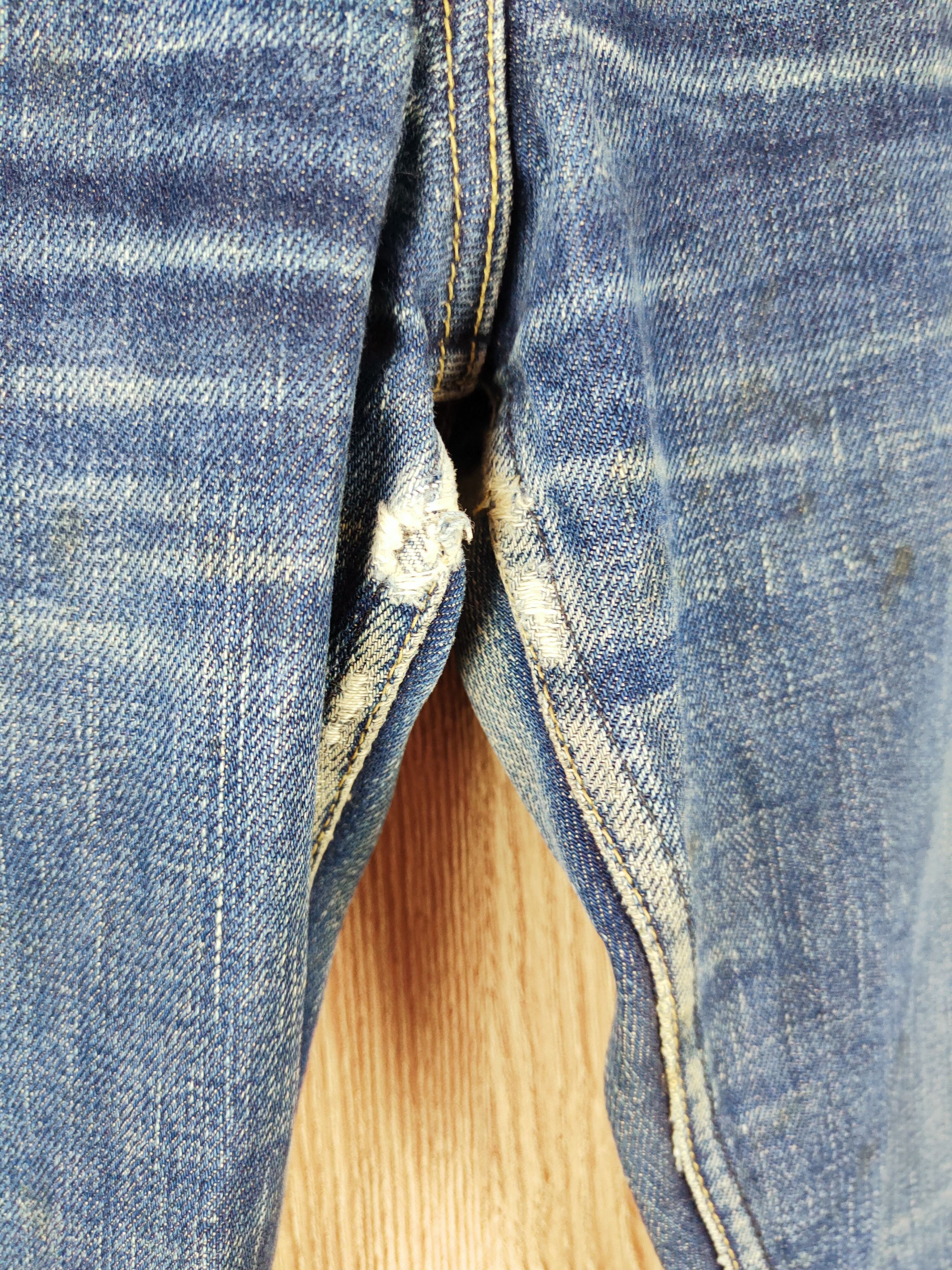 Japanese Brand Paul Smith selvedge Dark Blue Distressed Ripped Jeans #W604 Size 27" / US 4 / IT 40 - 3 Thumbnail