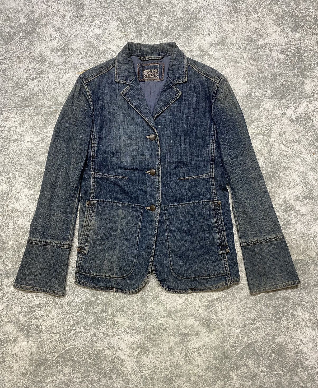Marithe + Francois Girbaud Marithe Francois Girbaud Vintage Blazer Denim Size S / US 4 / IT 40 - 1 Thumbnail