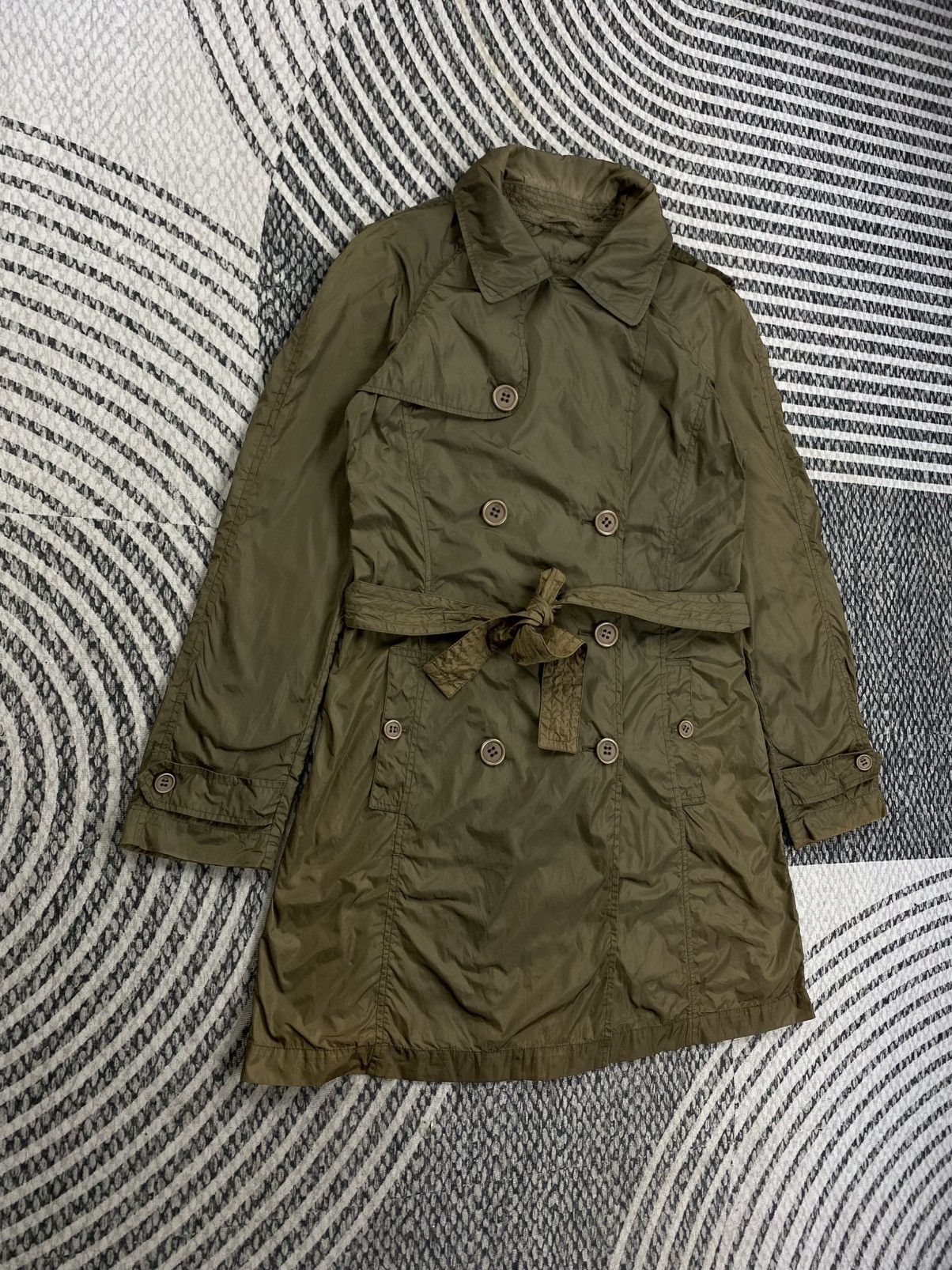 Add Vintage Add Army Green Lightweight Trench Coat Jacket Size US S / EU 44-46 / 1 - 4 Thumbnail