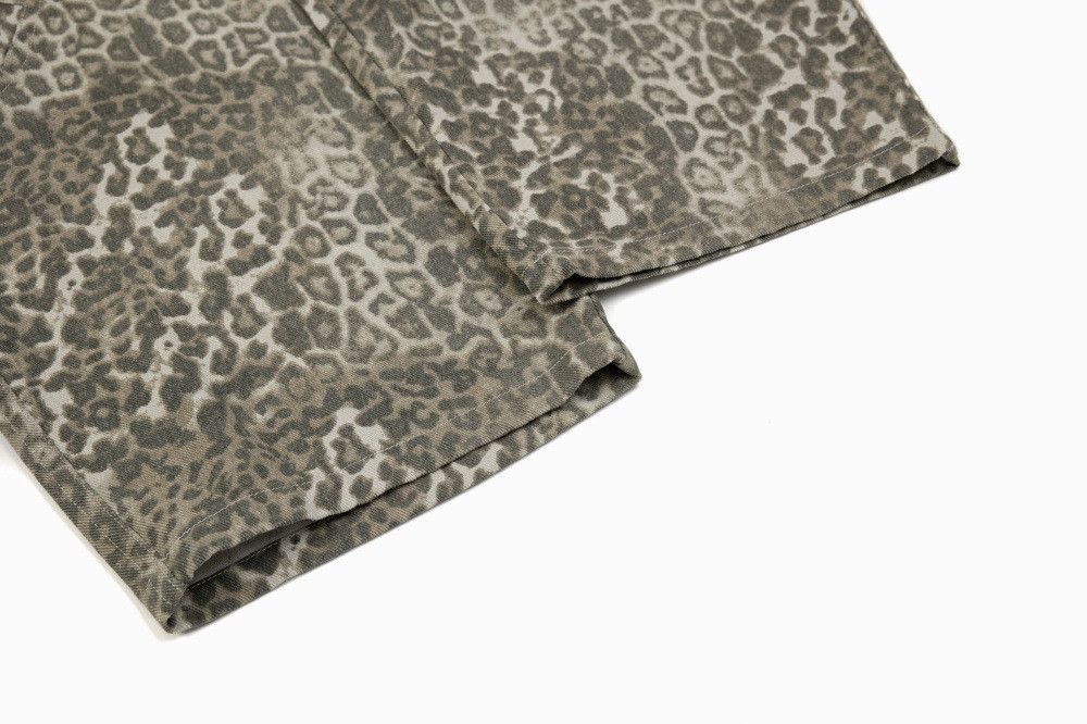 Vintage Retro men's street loose wide-leg leopard print trousers Size US 32 / EU 48 - 5 Thumbnail