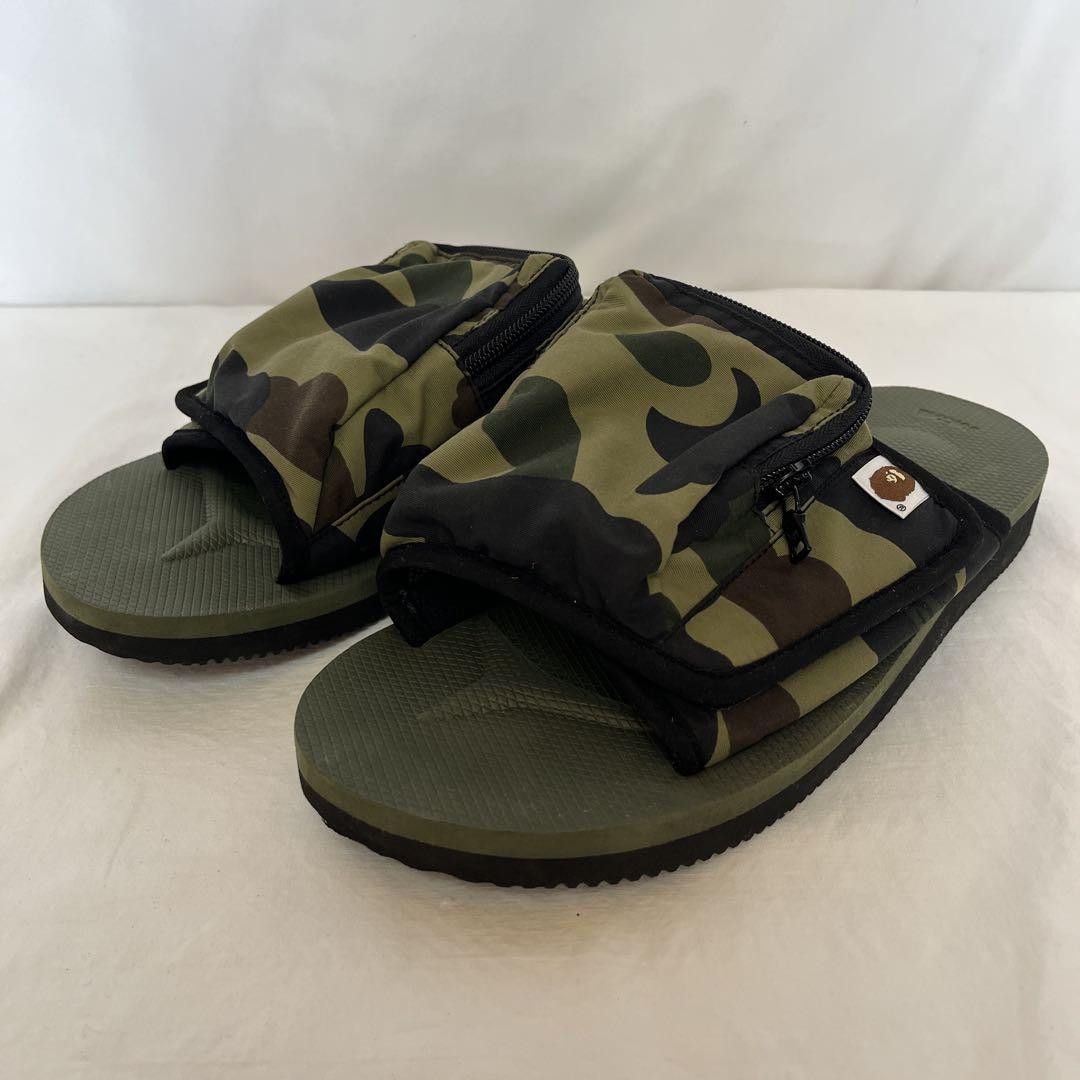 Bape Bape 1st Camo Green Camo “Yeezy” Slides | Grailed