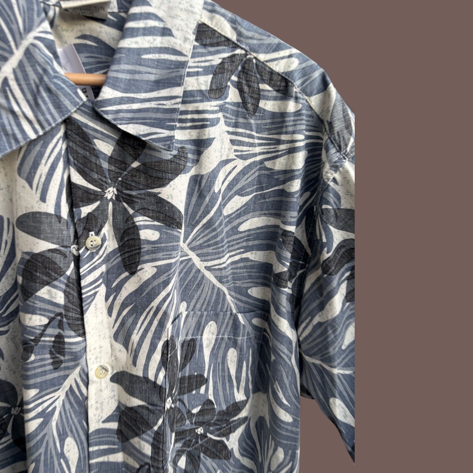 Vintage VTG Hawaiian Shirt | Go Barefoot Blue Floral | Aloha Core Size US XXL / EU 58 / 5 - 2 Thumbnail