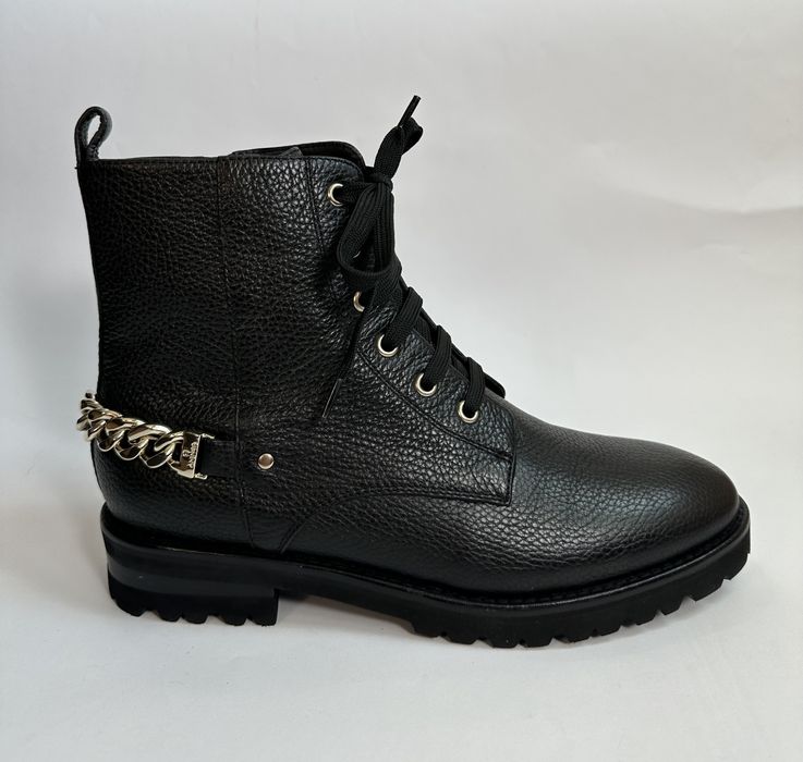 Etienne Aigner Black leather boots Grailed