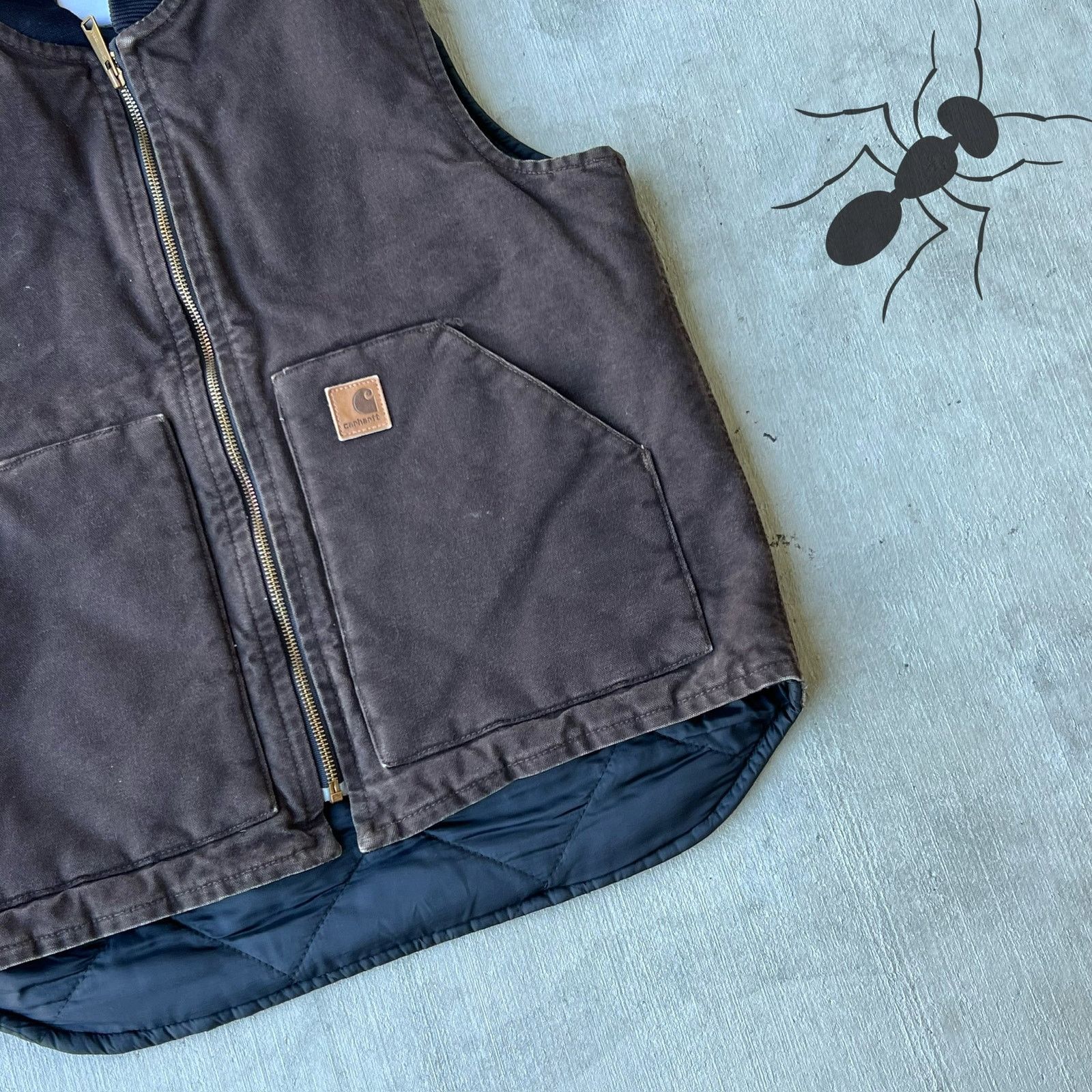Carhartt × Vintage Carhartt V02 DKB brown work wear vest Size US M / EU 48-50 / 2 - 2 Thumbnail
