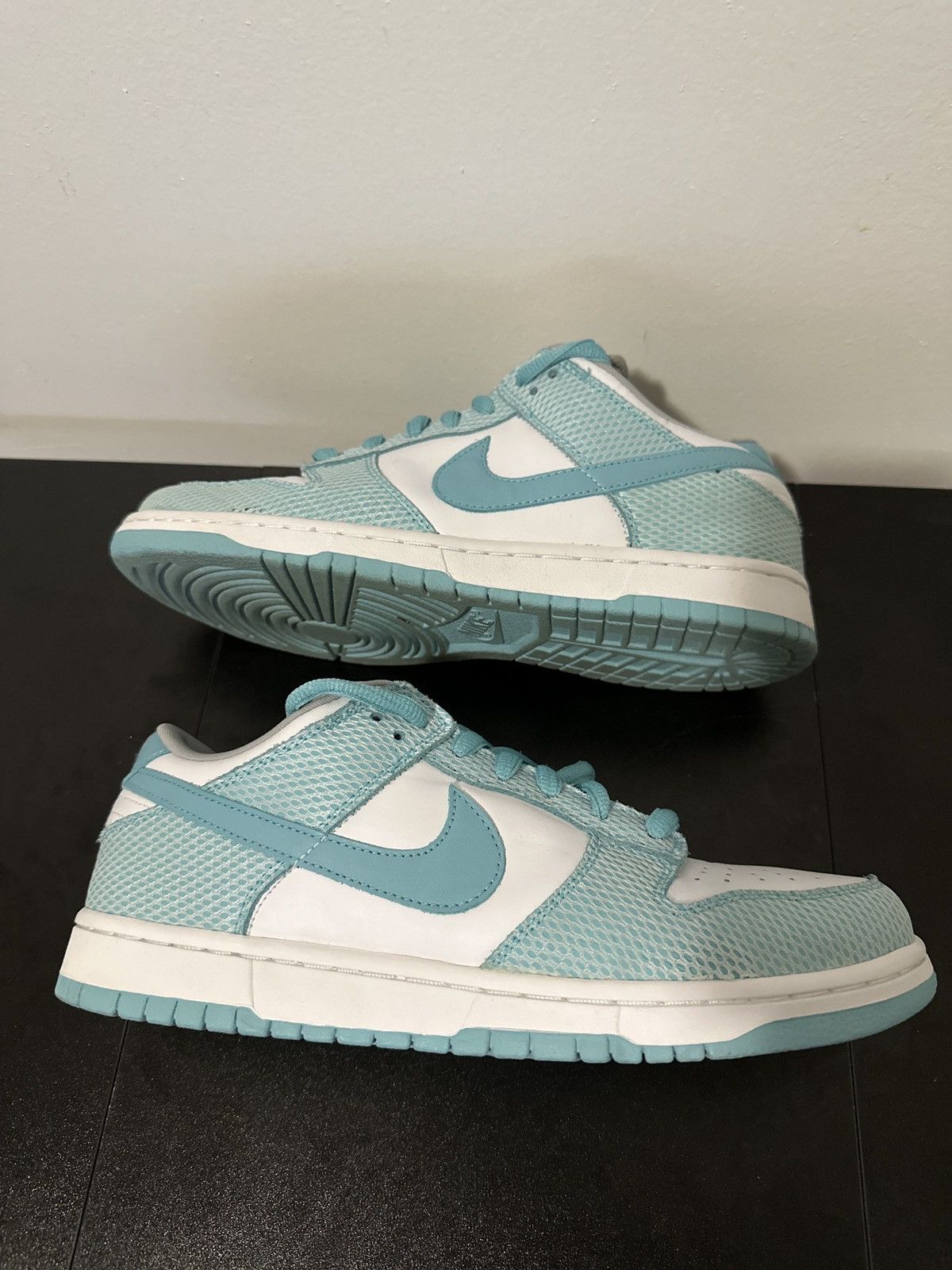 image of Nike Dunk Low Premium Sb High Hair Shoes in Aqua, Men's (Size 11)