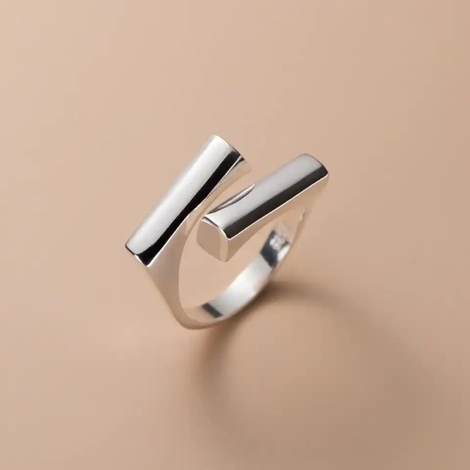 Jewelry × Vintage 925 Sterling Silver Unique Simple Ring Size ONE SIZE - 1 Thumbnail