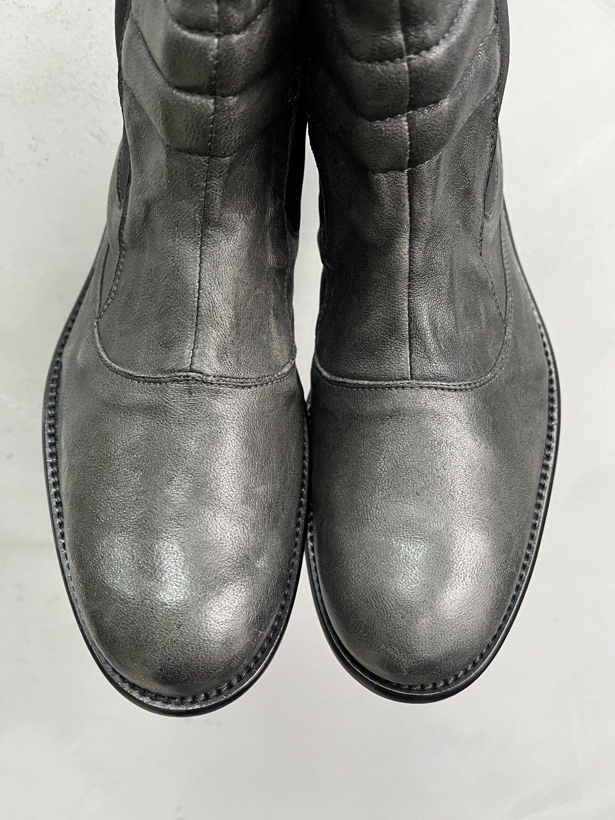 Hedi Slimane Guidi style ankle leather moto boots hype avant garde Size US 12 / EU 45 - 9 Thumbnail