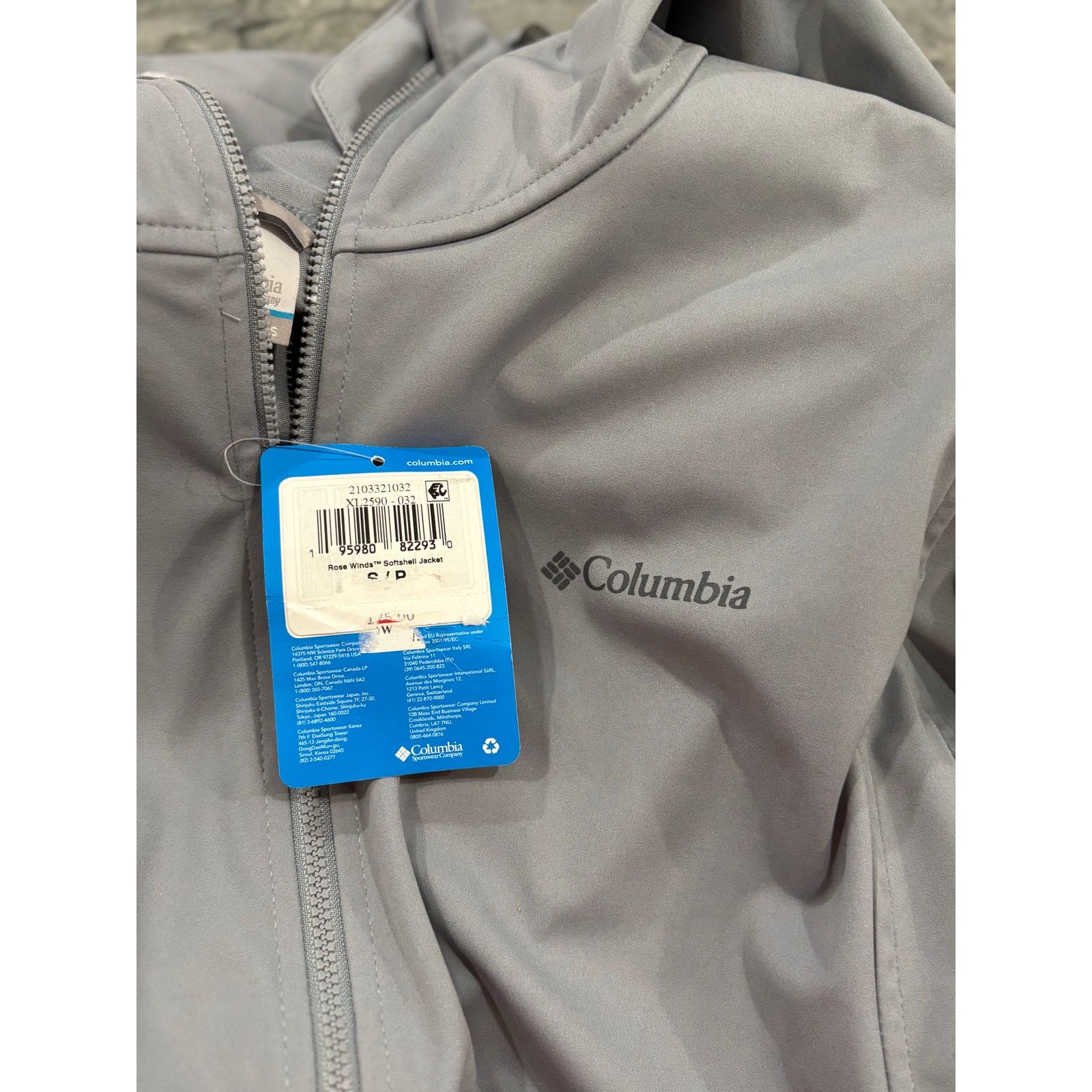 Columbia Women's Rose Winds Softshell Hooded Jacket Grey S Jackets