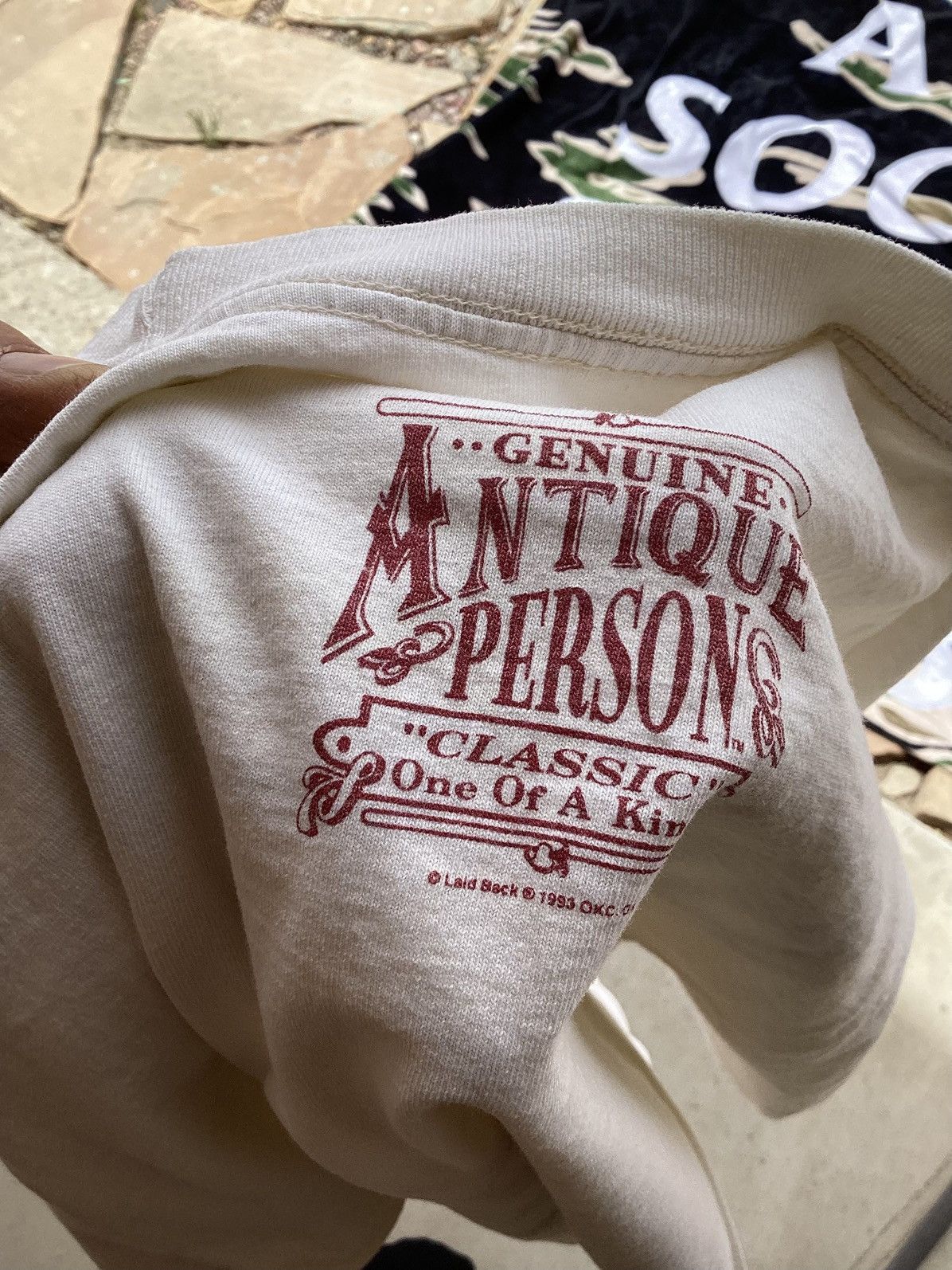 Other × Vintage Vintage 1993 genuine, antique person, single stitch T-shirt Size US L / EU 52-54 / 3 - 4 Thumbnail