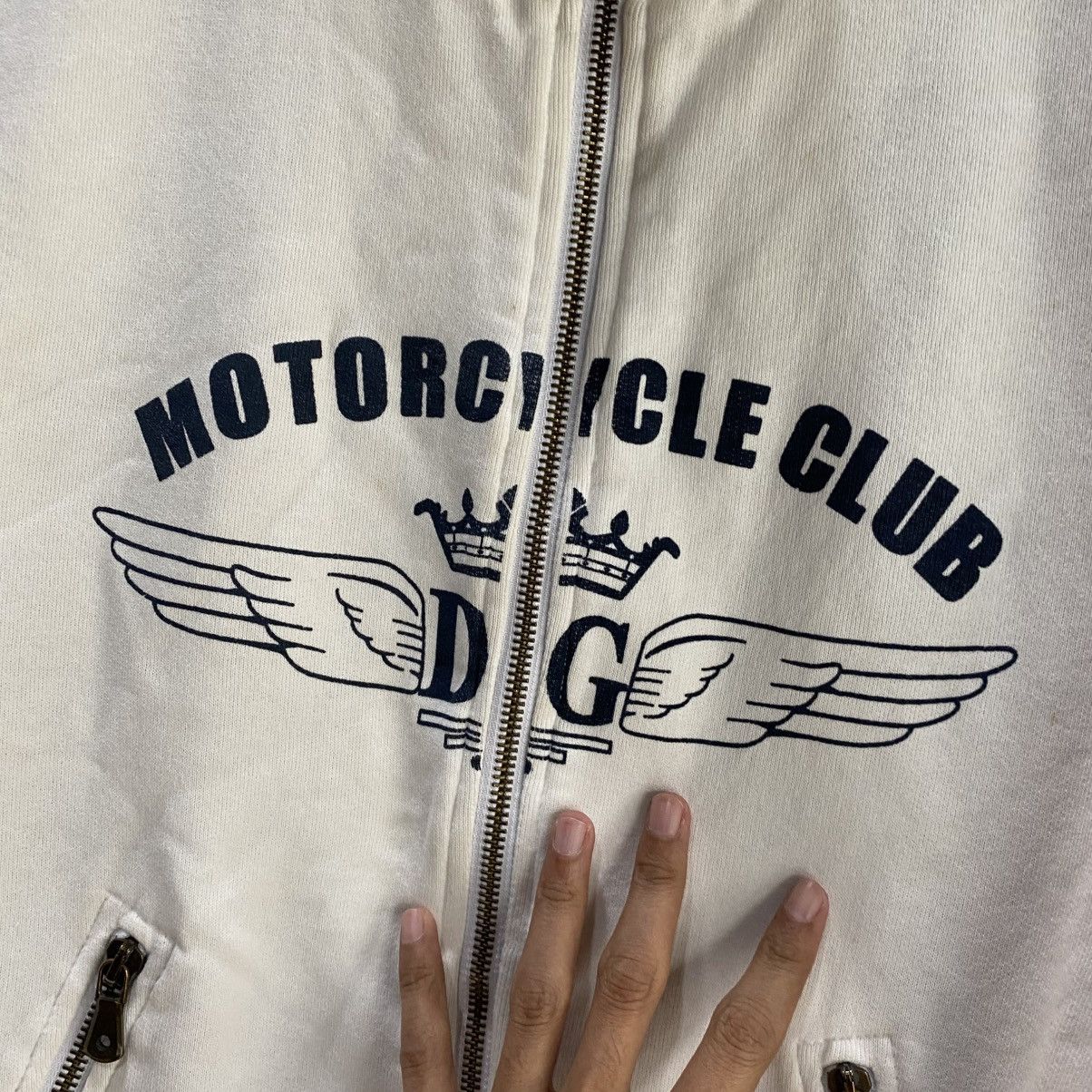 Dolce & Gabbana White Dolce & Gabbana "Motorcycle Club" jacket Size US M / EU 48-50 / 2 - 8 Thumbnail