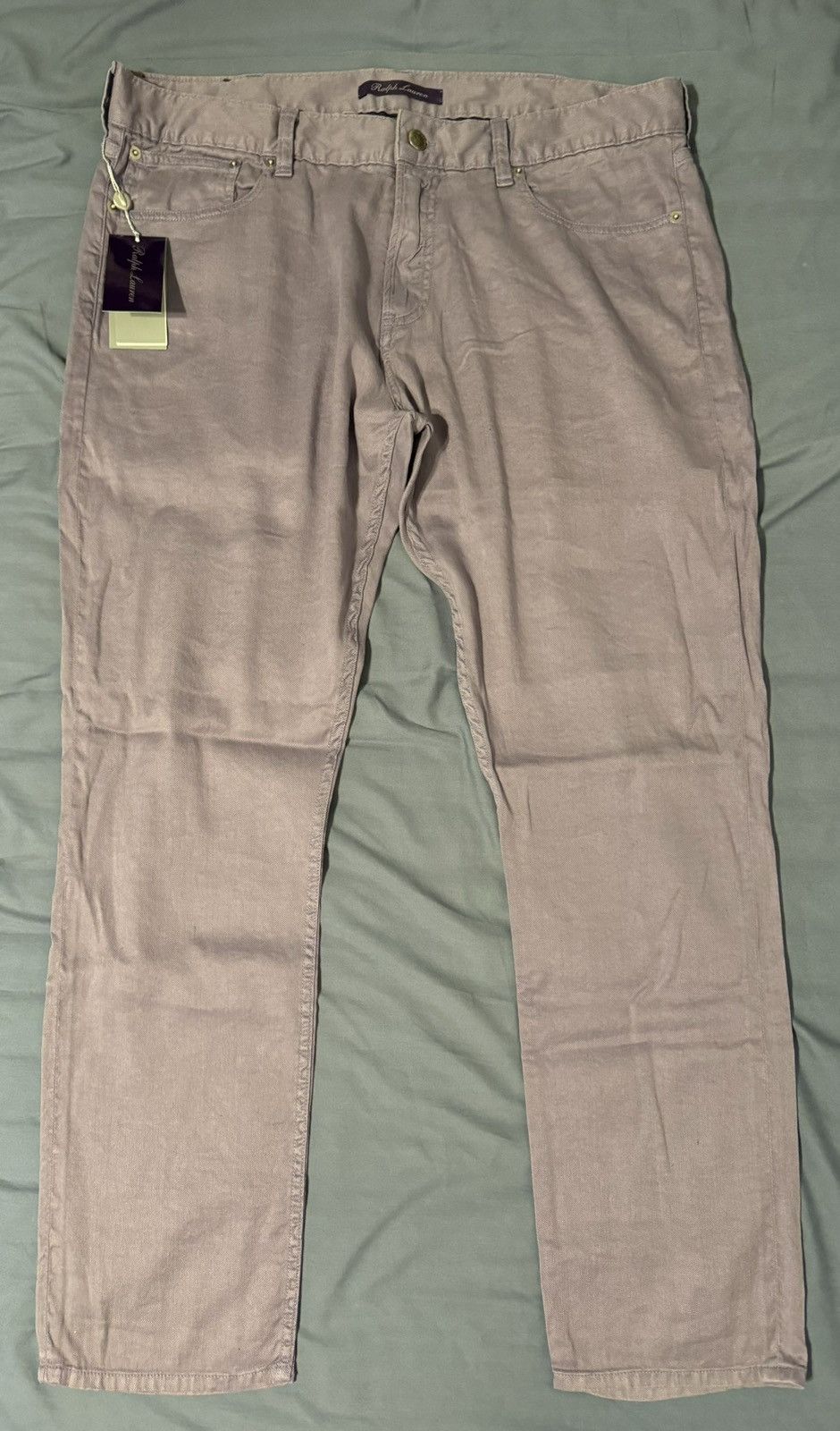 Ralph Lauren Purple Label Ralph Lauren Purple Label Purple/Pink Denim Trouser Size US 38 / EU 54 - 1 Thumbnail