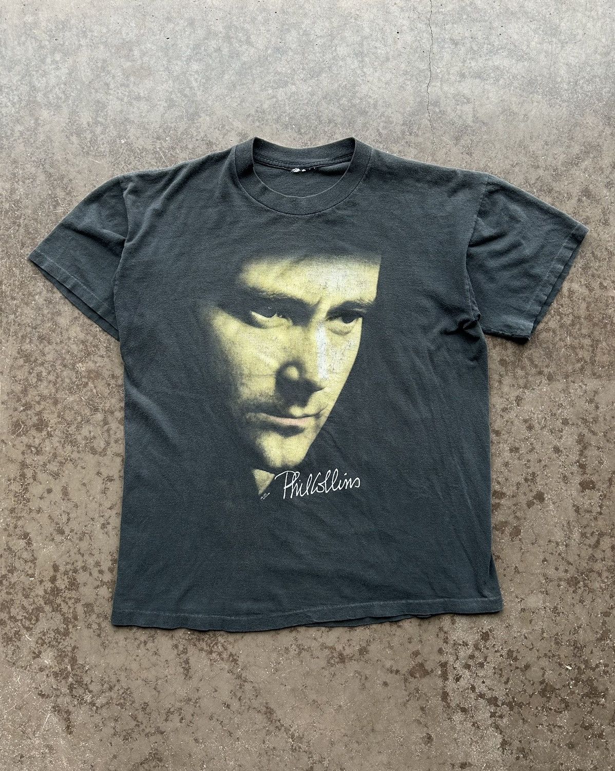 image of Band Tees x Vintage 1990 Phil Collins ‘But Seriously’ World Tour Tee in Black, Men's (Size Medium)