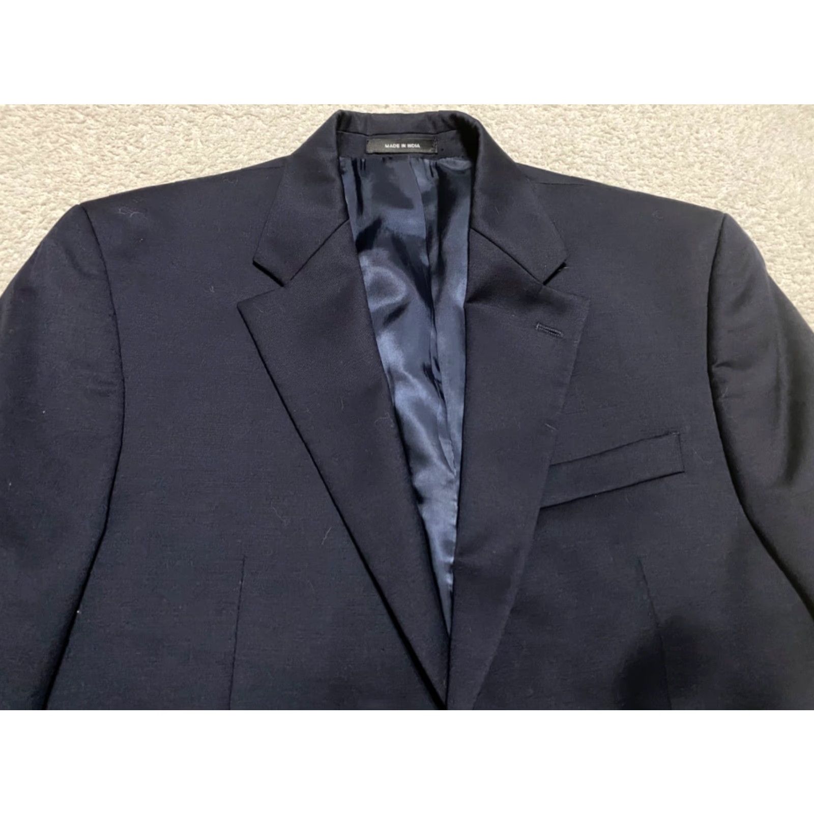 Chaps Chaps Ralph Lauren Blazer Mens 40 Wool Solid Blue 2 Button Long Sleeve Jacket Regular 100% Wool Size US L / EU 52-54 / 3 - 3 Thumbnail