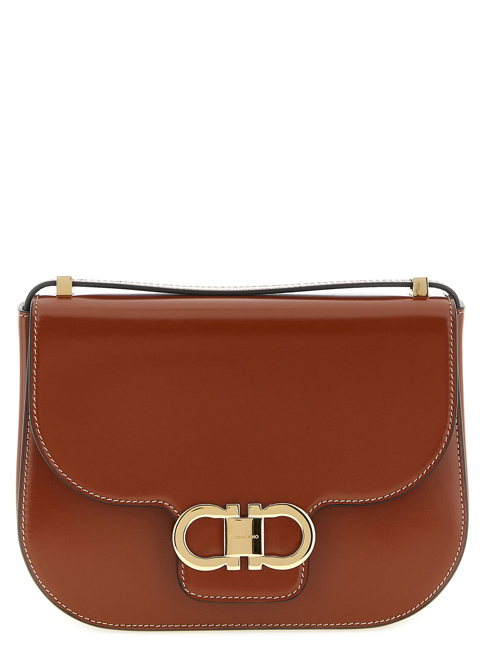 Salvatore Ferragamo 'Double Gancini' closure shoulder bag Size ONE SIZE - 1 Thumbnail
