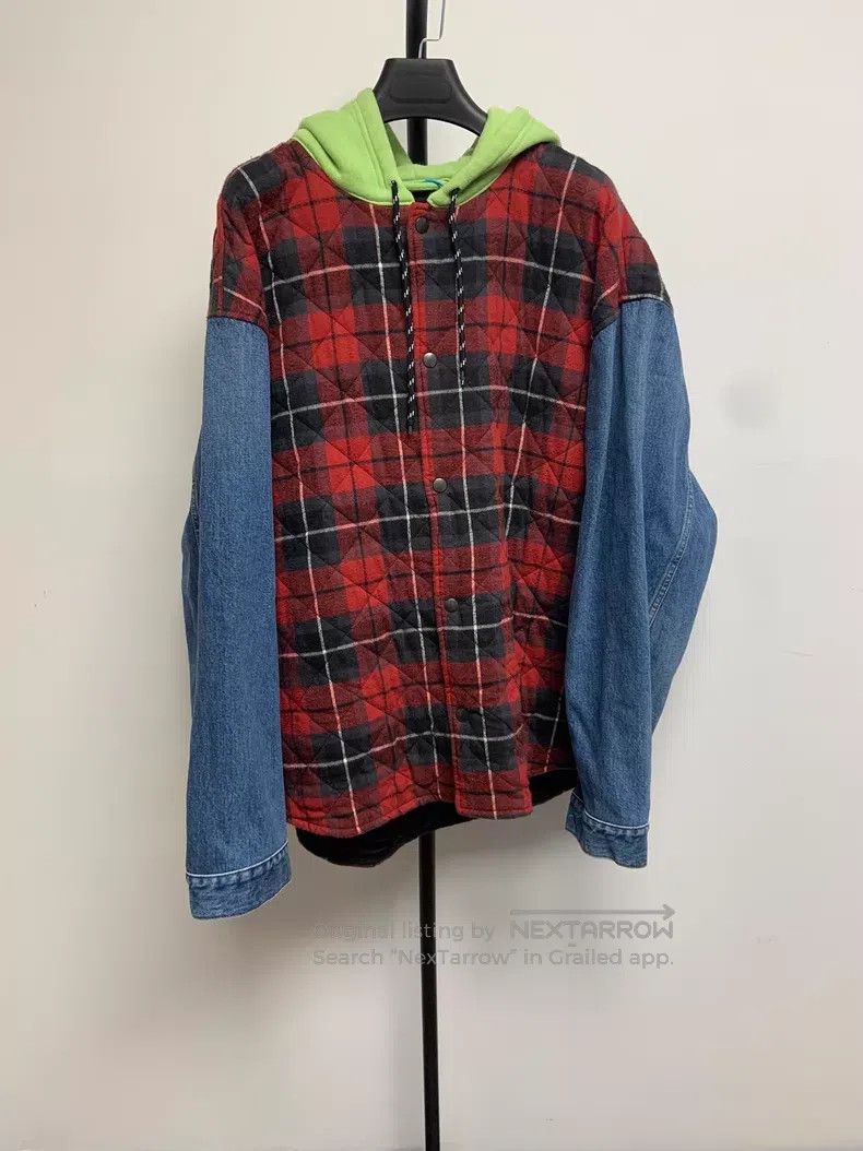 Balenciaga Balenciaga Denim Patchwork Jacket Size US M / EU 48-50 / 2 - 1 Thumbnail
