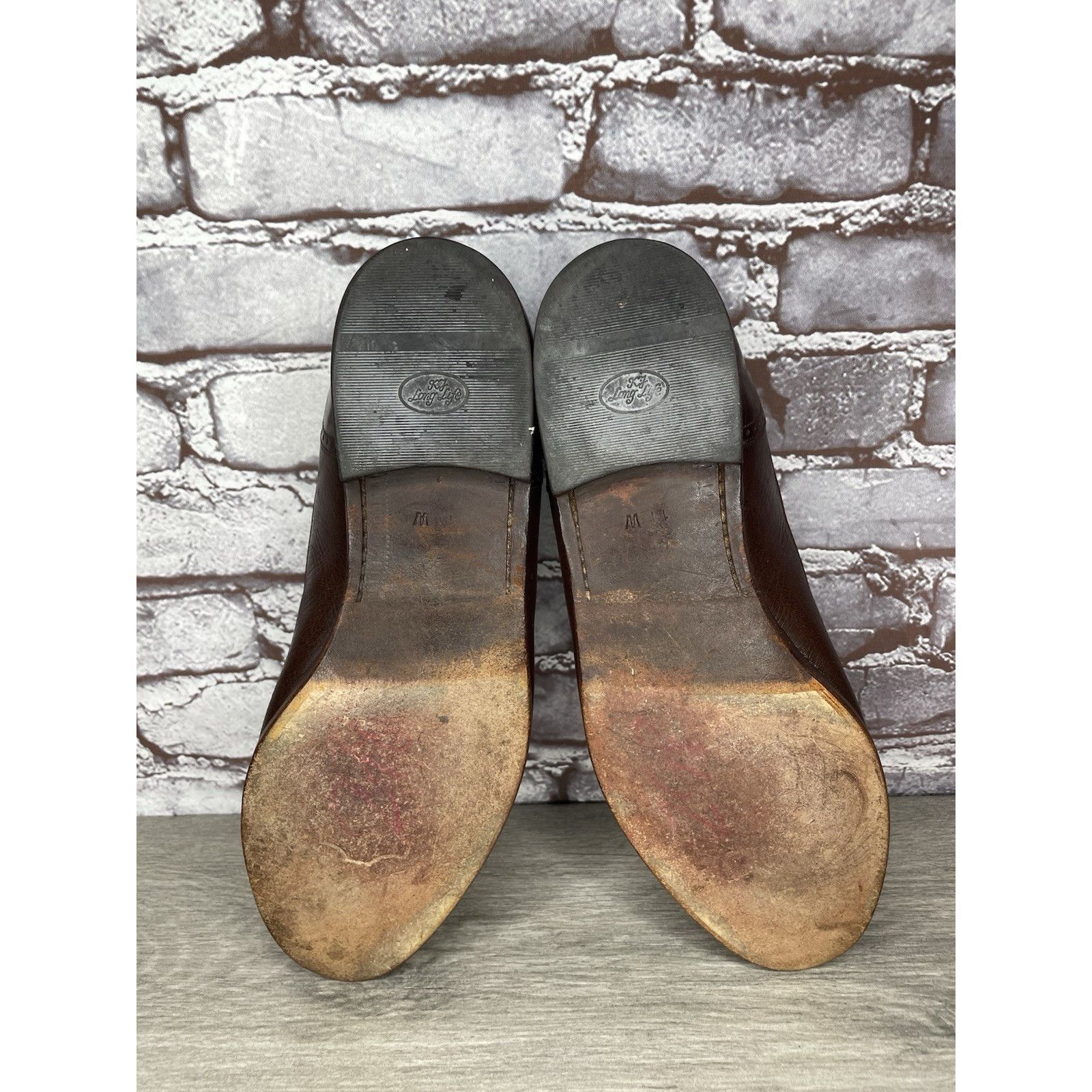 Mezlan Mezlan Havana Brown Leather WingTip Cap Toe Loafers Dress Sh Size US 11 / EU 44 - 23 Thumbnail