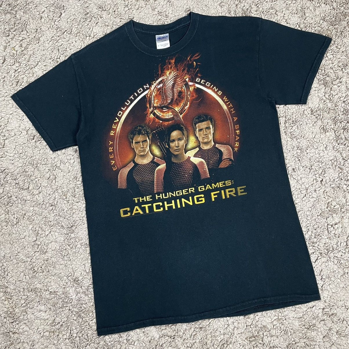 Gildan × Vintage 2013 The Hunger Games Catching Fire T-shirt Size US M / EU 48-50 / 2 - 3 Thumbnail