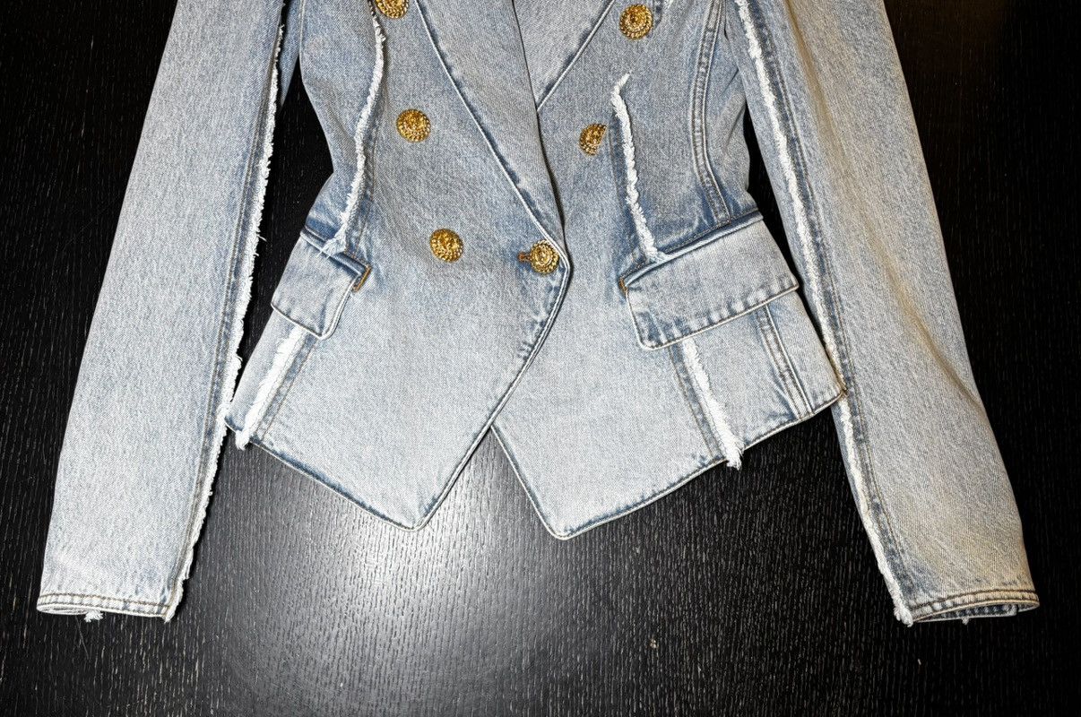 Balmain Balmain - denim blazer doublebreasted Size XS / US 0-2 / IT 36-38 - 10 Thumbnail