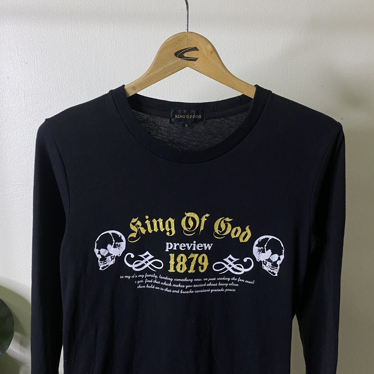 If Six Was Nine KingOfGod Skulls Seditionaries Poem Cyber Gothic Punk LS Tee Size US XS / EU 42 / 0 - 6 Thumbnail