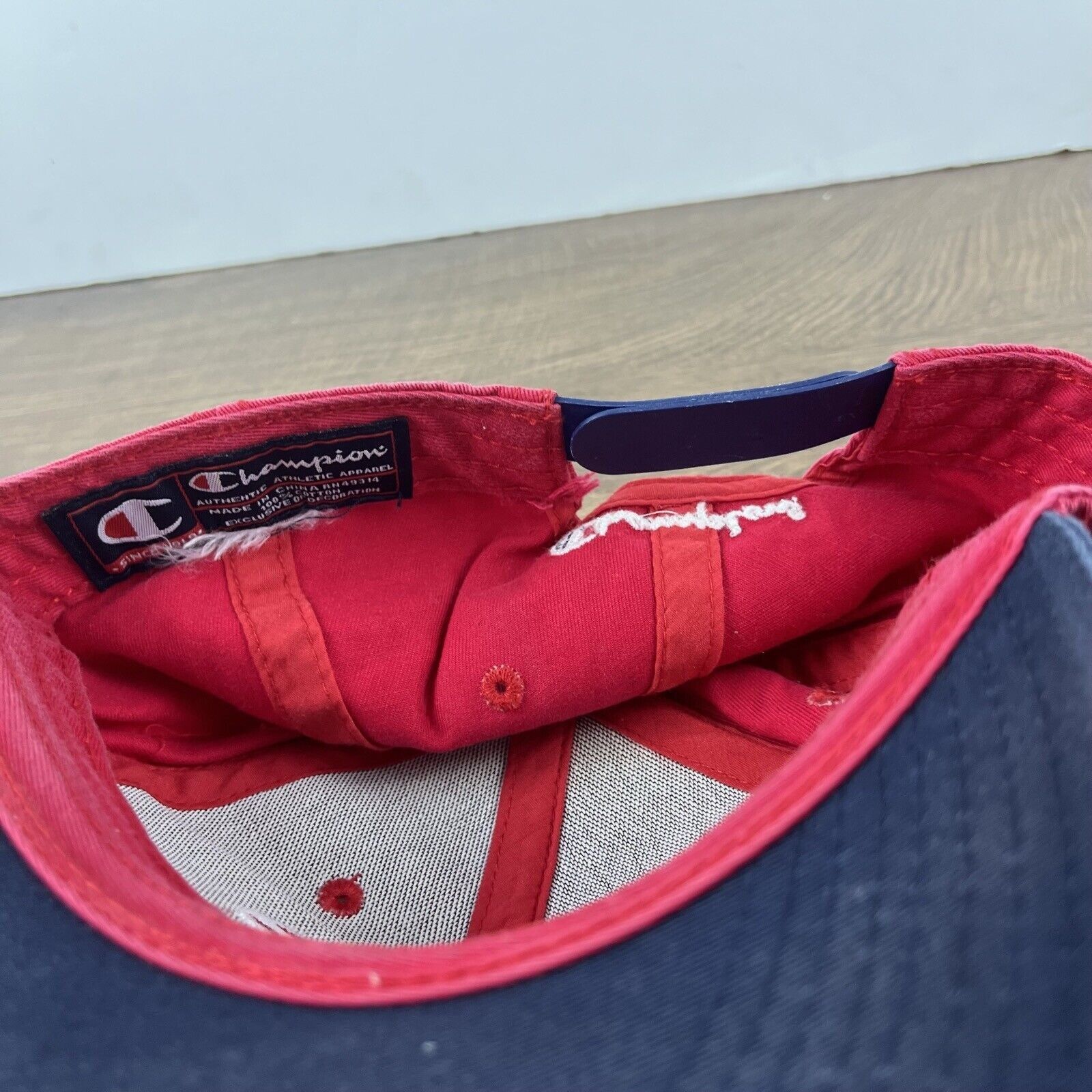 Champion Champion Brand Hat Champion Snapback Adjustable Hat Red Hat Size ONE SIZE - 16 Thumbnail