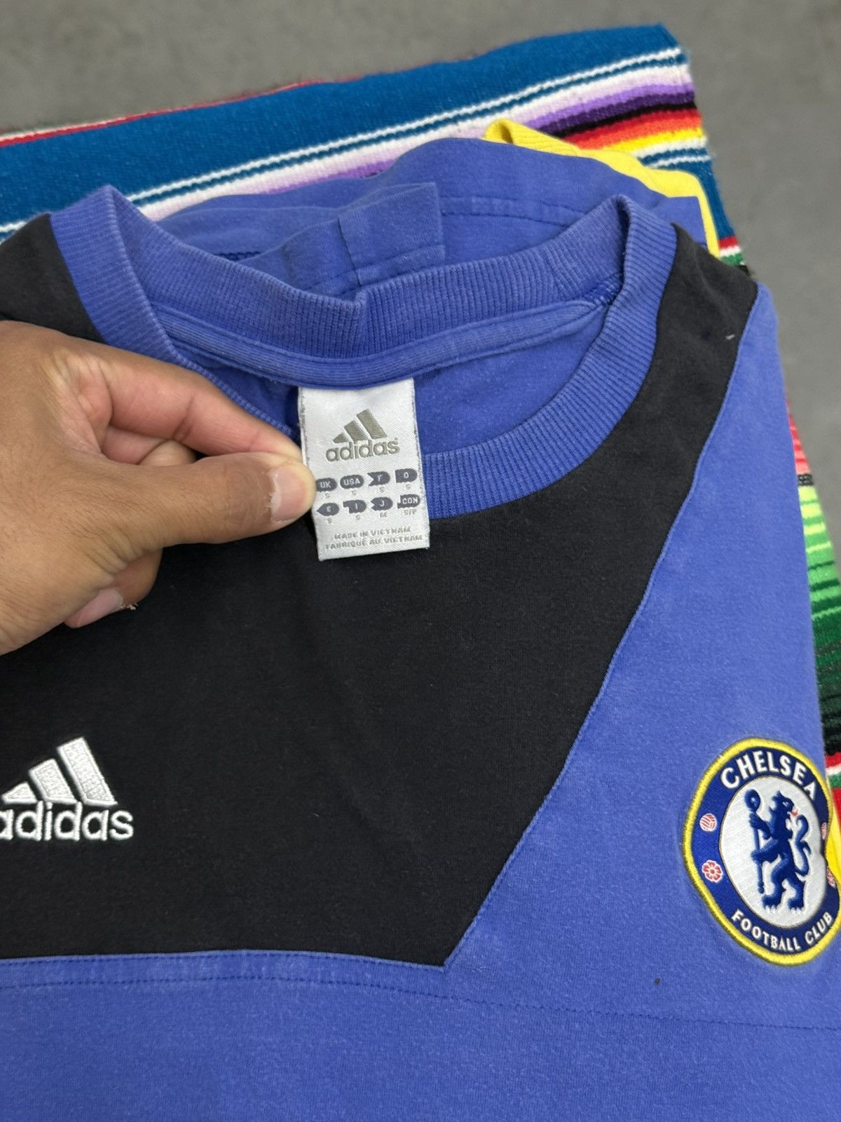 Adidas Chelsea FC Adidas Soccer T Shirt Blue Sun Faded Y2K 2008 EPL Size US S / EU 44-46 / 1 - 8 Thumbnail