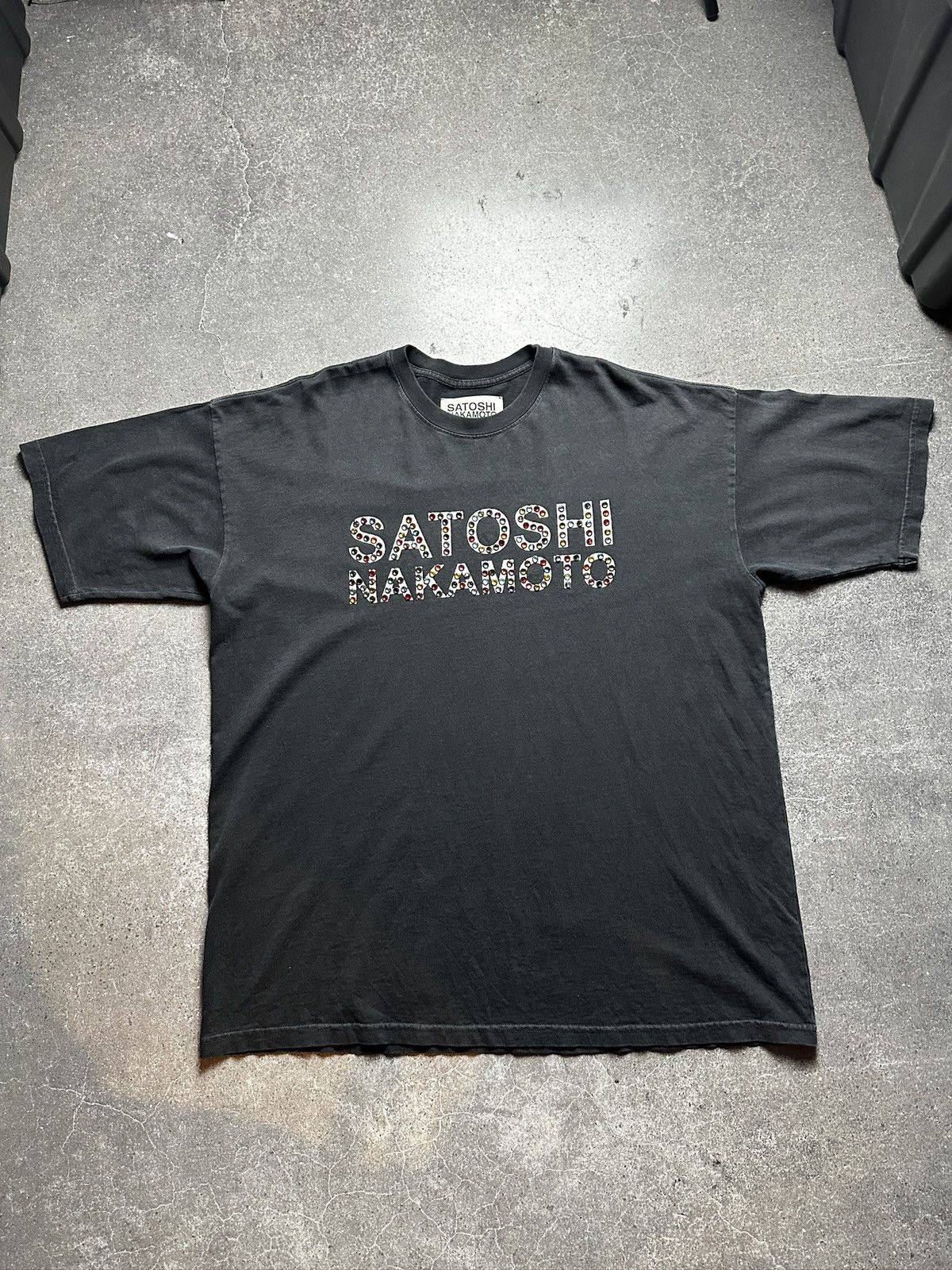 Satoshi Nakamoto Tech Giant Short Sleeve Tee Shirt Black | Grailed