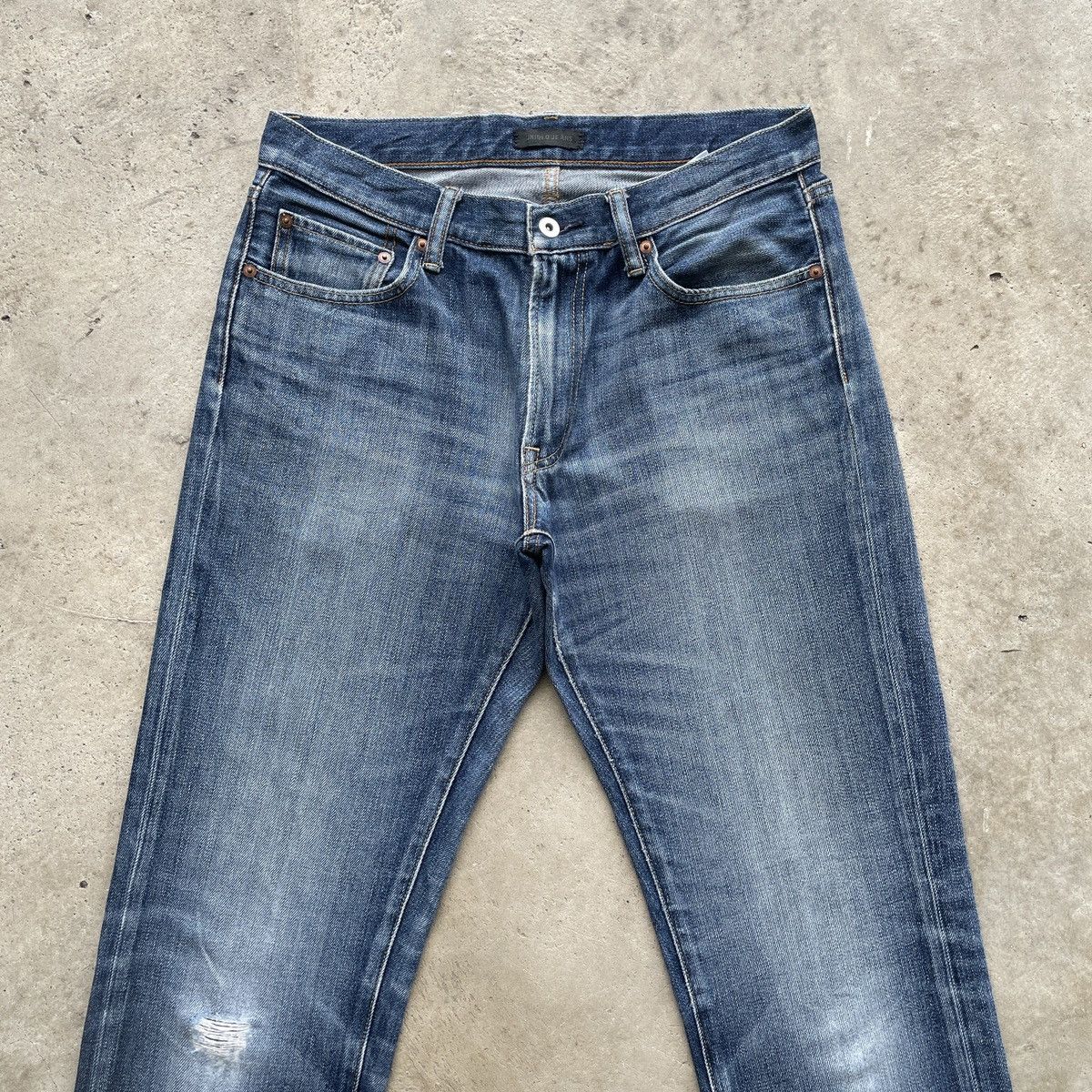 Japanese Brand Vintage Japanese Faded Jeans Pants Distressed Denim W32x30 Size US 32 / EU 48 - 3 Thumbnail