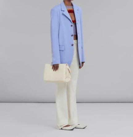 Marni o1srvl11e0624 Wool Jacket in Blue Size XS / US 0-2 / IT 36-38 - 3 Thumbnail