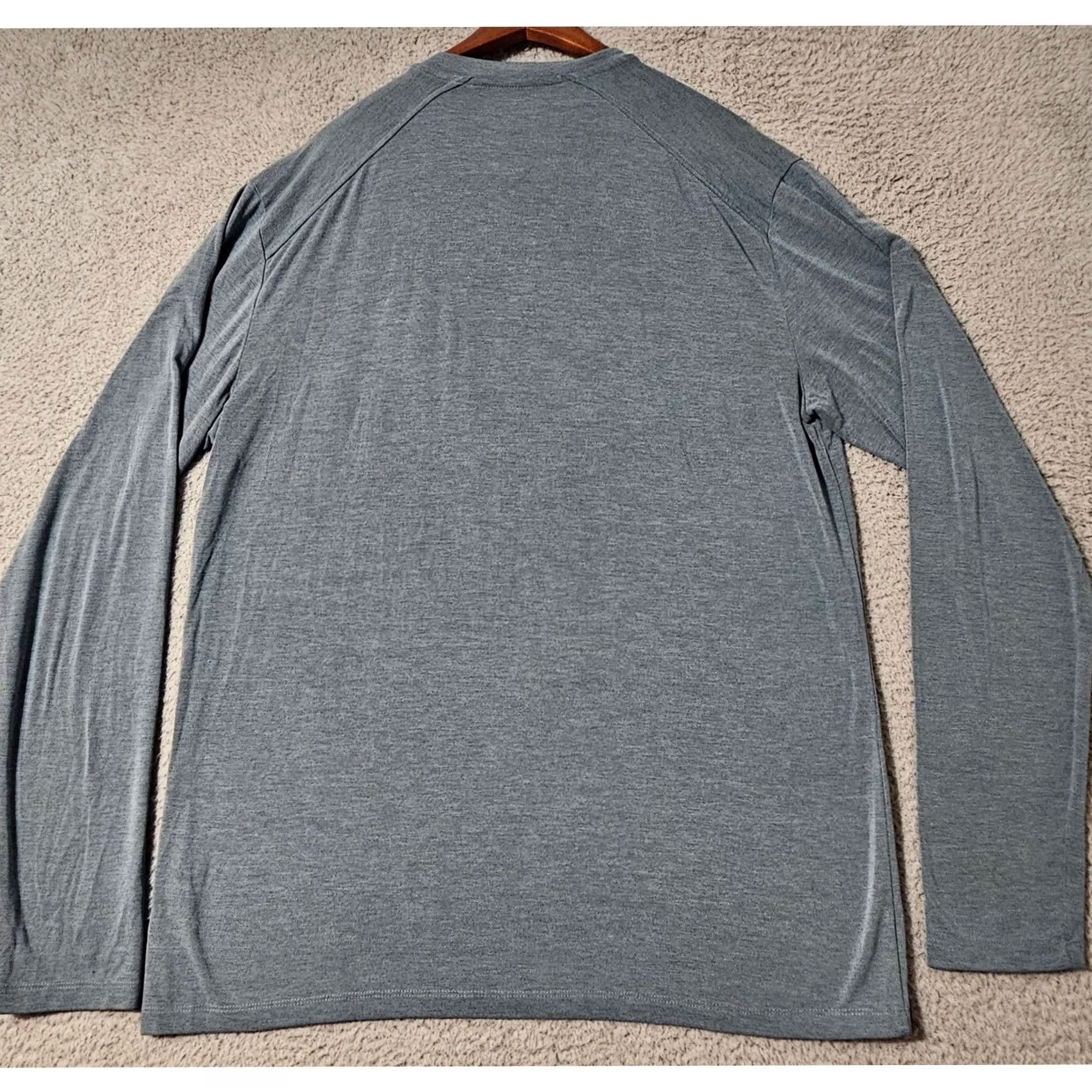 Vintage Free Fly Shirt Mens XL Blue Henley Long Sleeve Bamboo Stretch Lightweight Size US XL / EU 56 / 4 - 2 Thumbnail