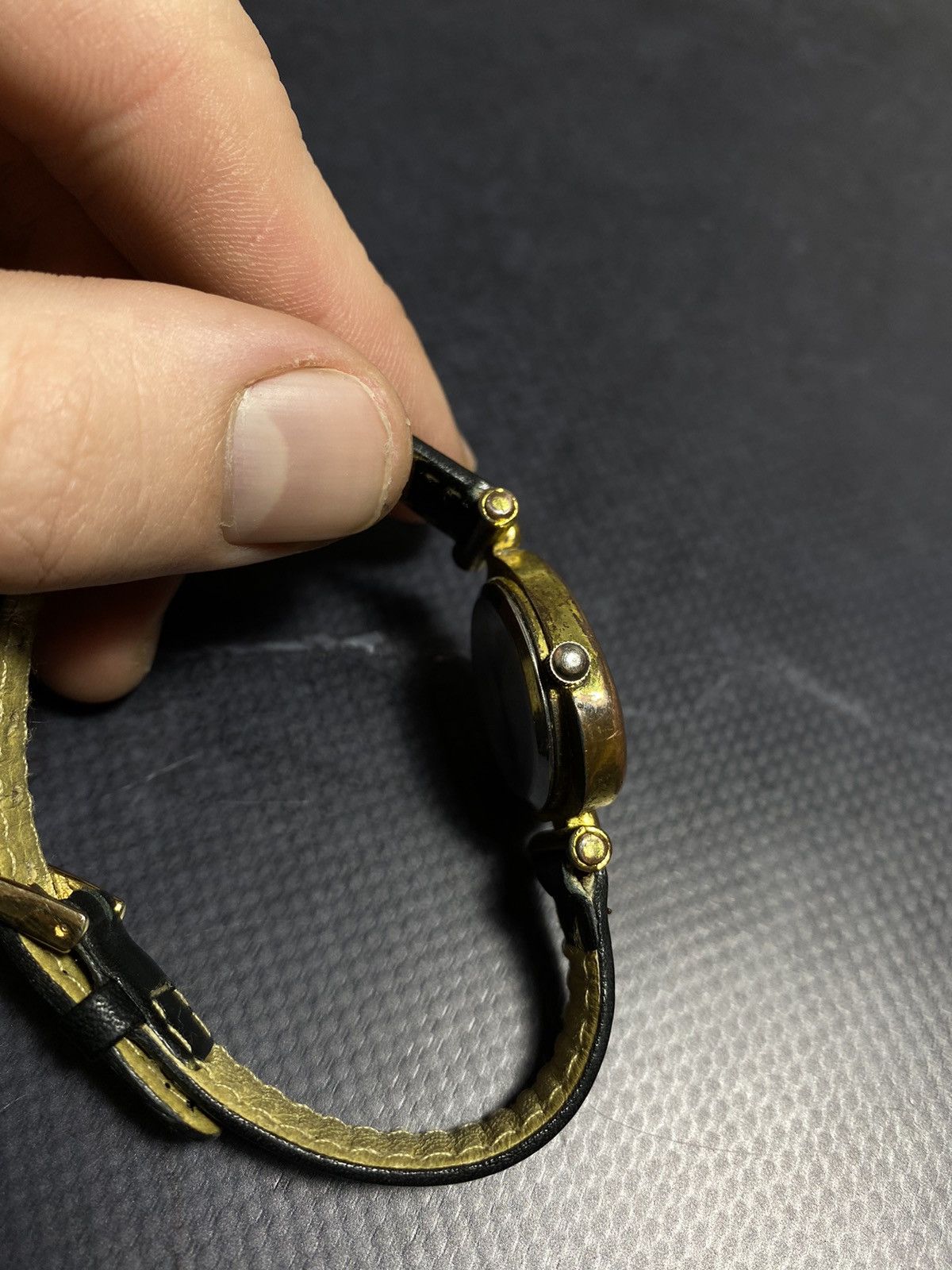 Vintage Heart-Shaped Vintage Watch Gold Black Design japanese brand Size ONE SIZE - 10 Thumbnail