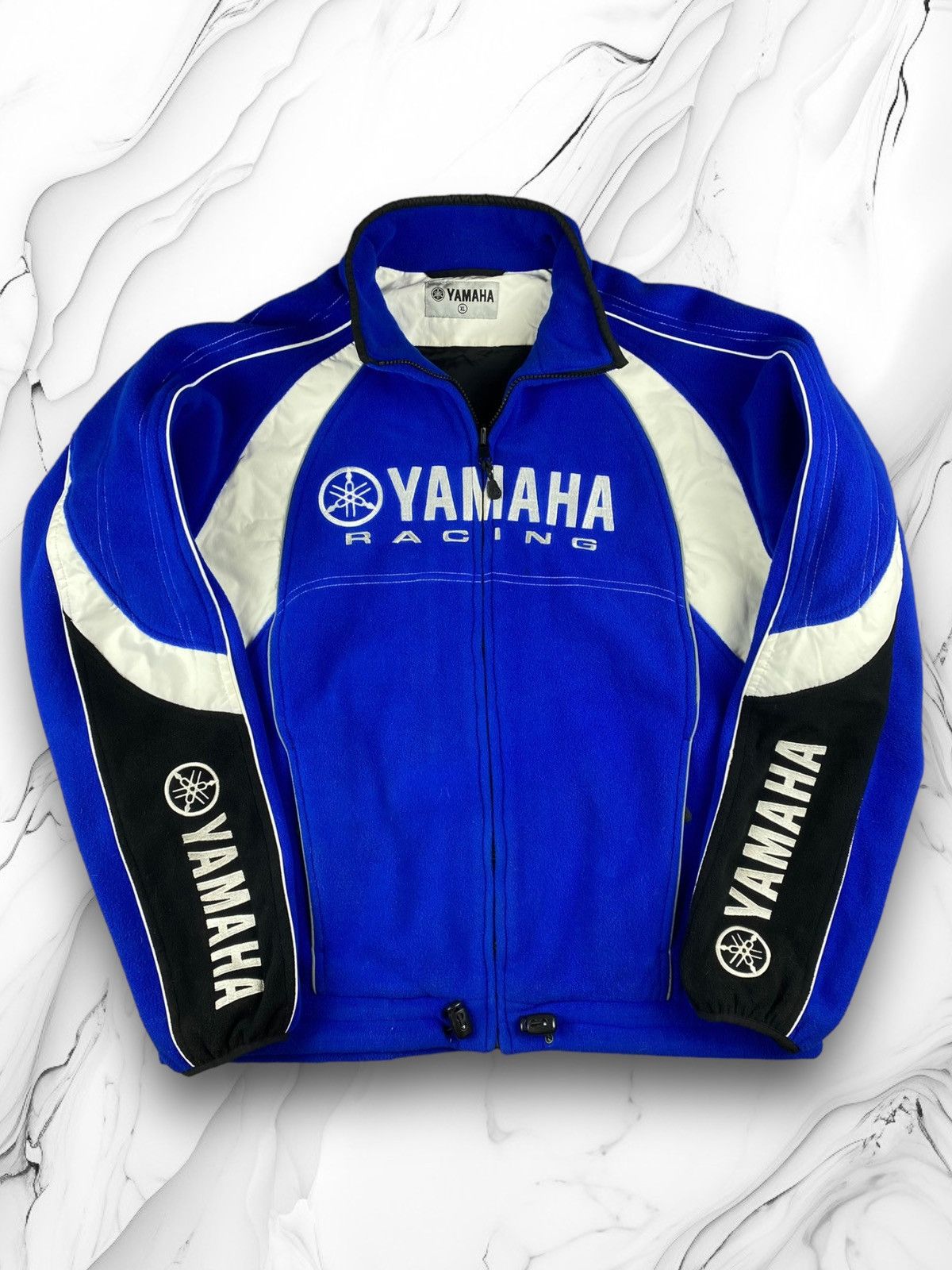 Vintage × Yamaha Vintage Yamaha Racing Fleece Zip Jacket Size US XL / EU 56 / 4 - 1 Thumbnail