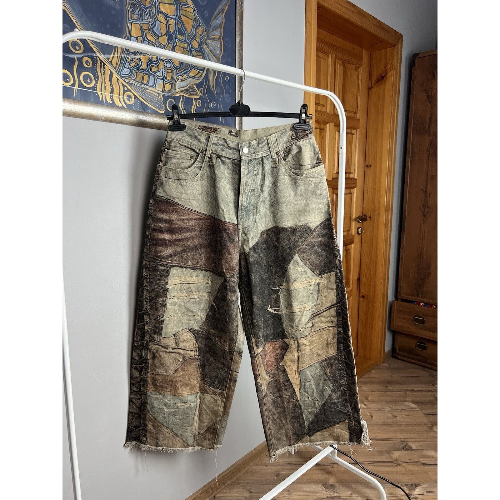 Acne Studios RARE! Acne Studios 3D Printed Patchwork Denim Baggy Loose Je Size US 32 / EU 48 - 1 Thumbnail