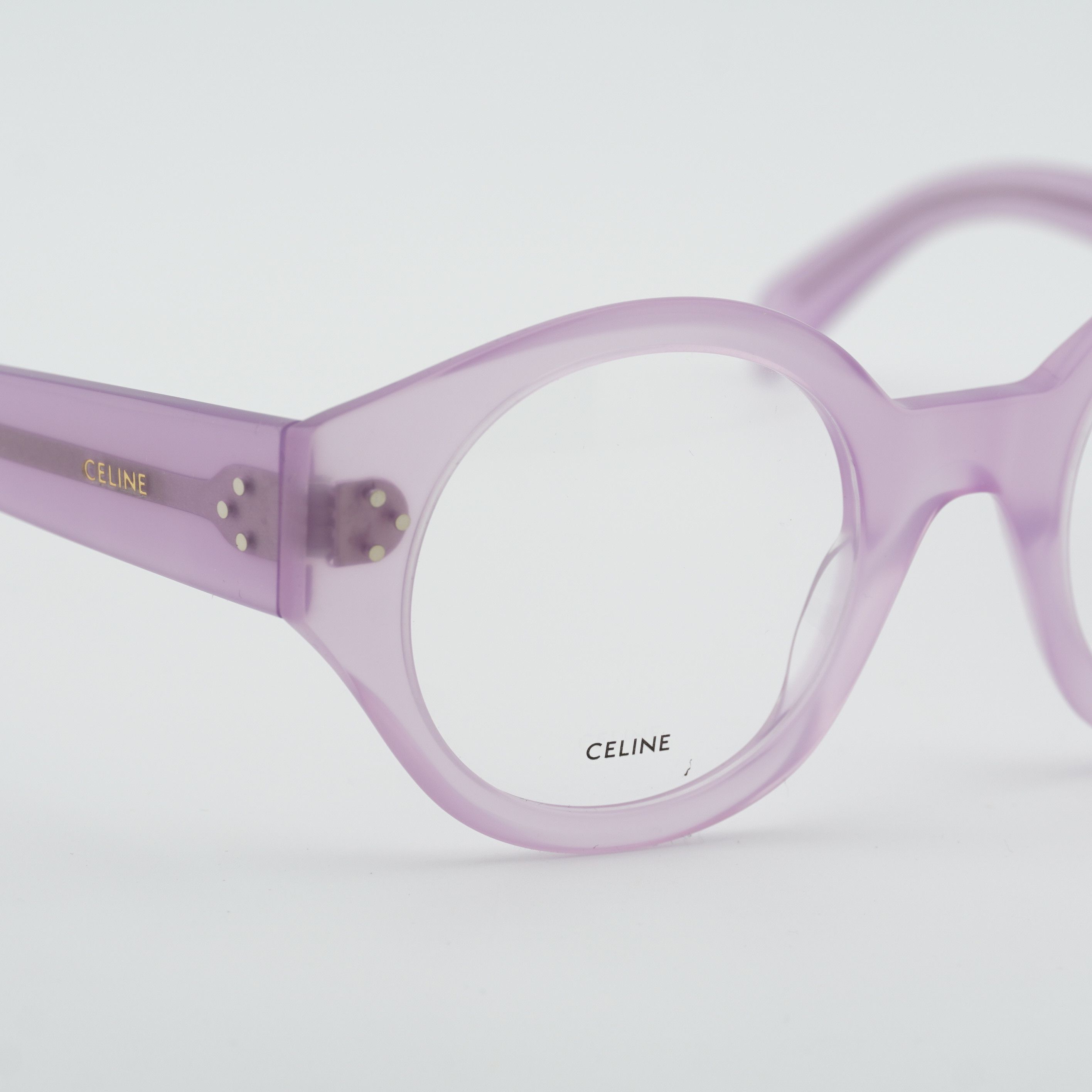 Celine Celine CL50123I 078 Eyeglasses Shiny Lilac 48mm Round Frame Size ONE SIZE - 1 Thumbnail