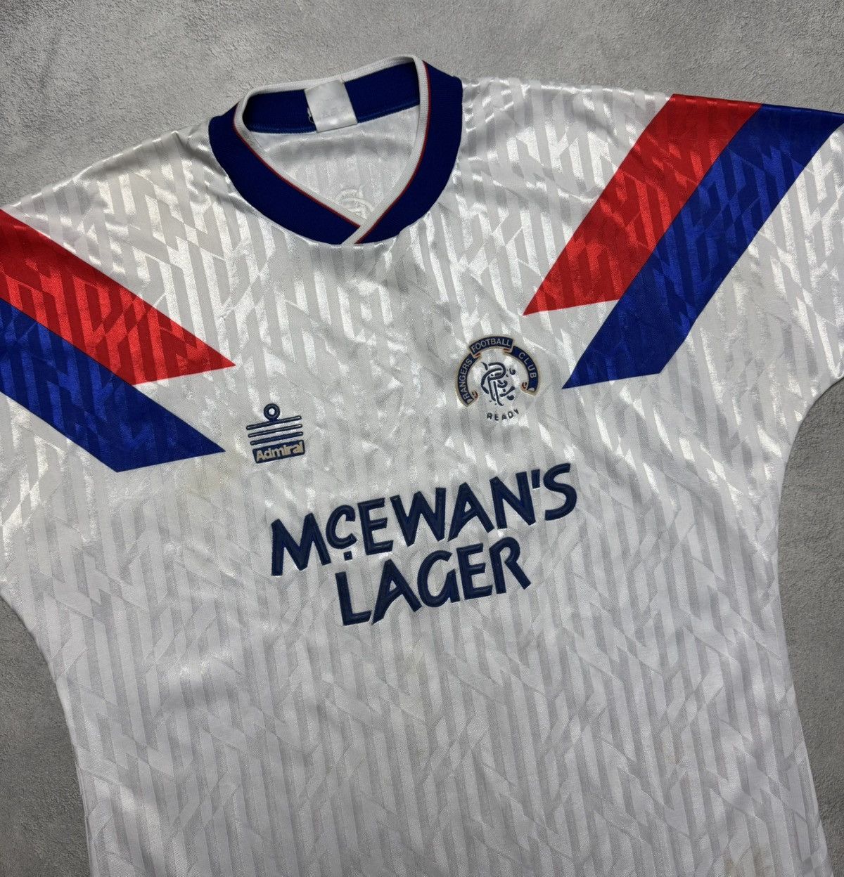 Other Glasgow Rangers 1990 1992 Away Shirt Soccer Jersey Admiral Size US L / EU 52-54 / 3 - 3 Thumbnail