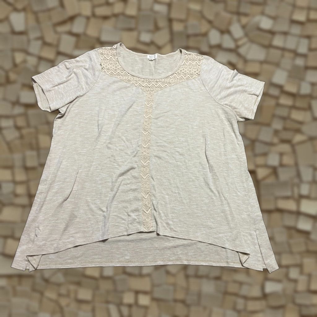Madison Madison & Berkeley Shirt Women's 3X Tan Short Sleeve Brown Solid T-Shirt Vintage No (adjusted kept original words) Size XXL / US 16-18 / IT 52-54 - 1 Thumbnail