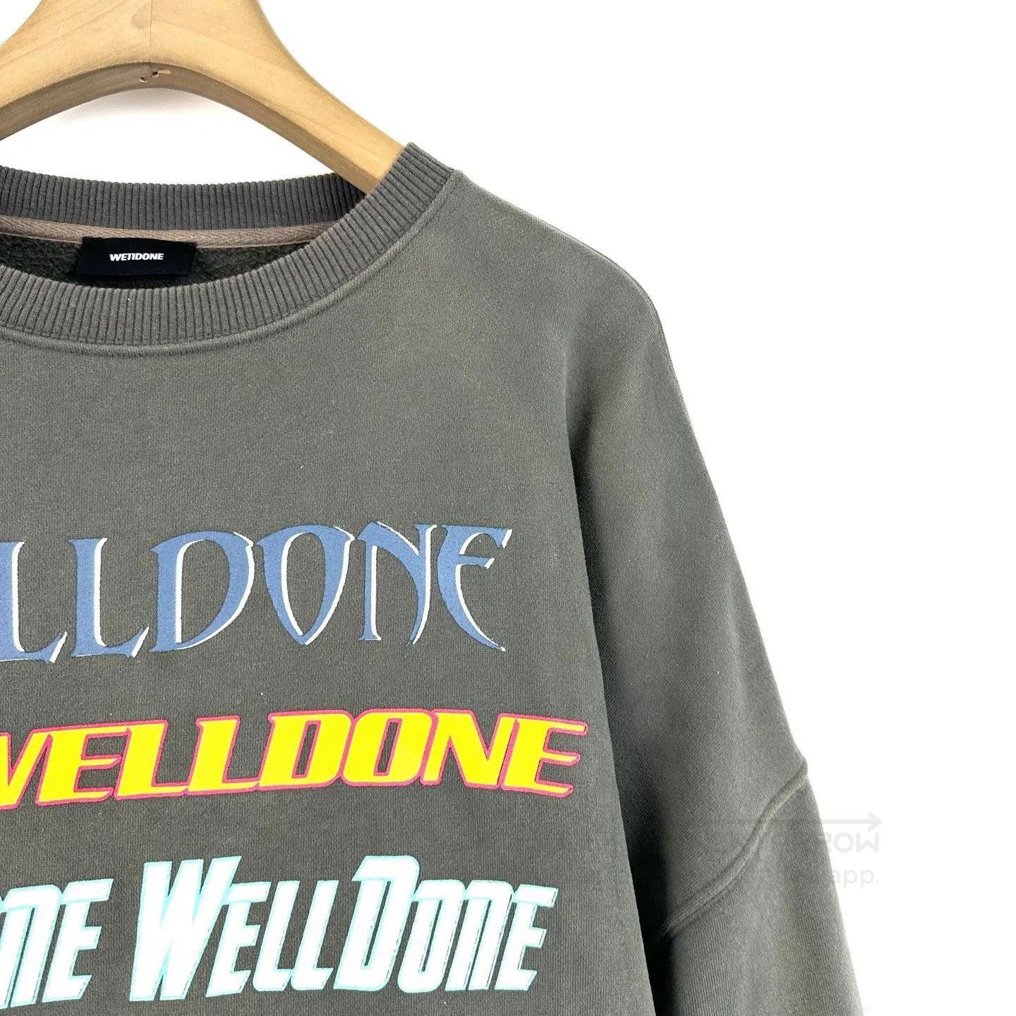 WE11DONE Welldone Letter Barrage Logo Sweatshirt. Size US S / EU 44-46 / 1 - 4 Thumbnail