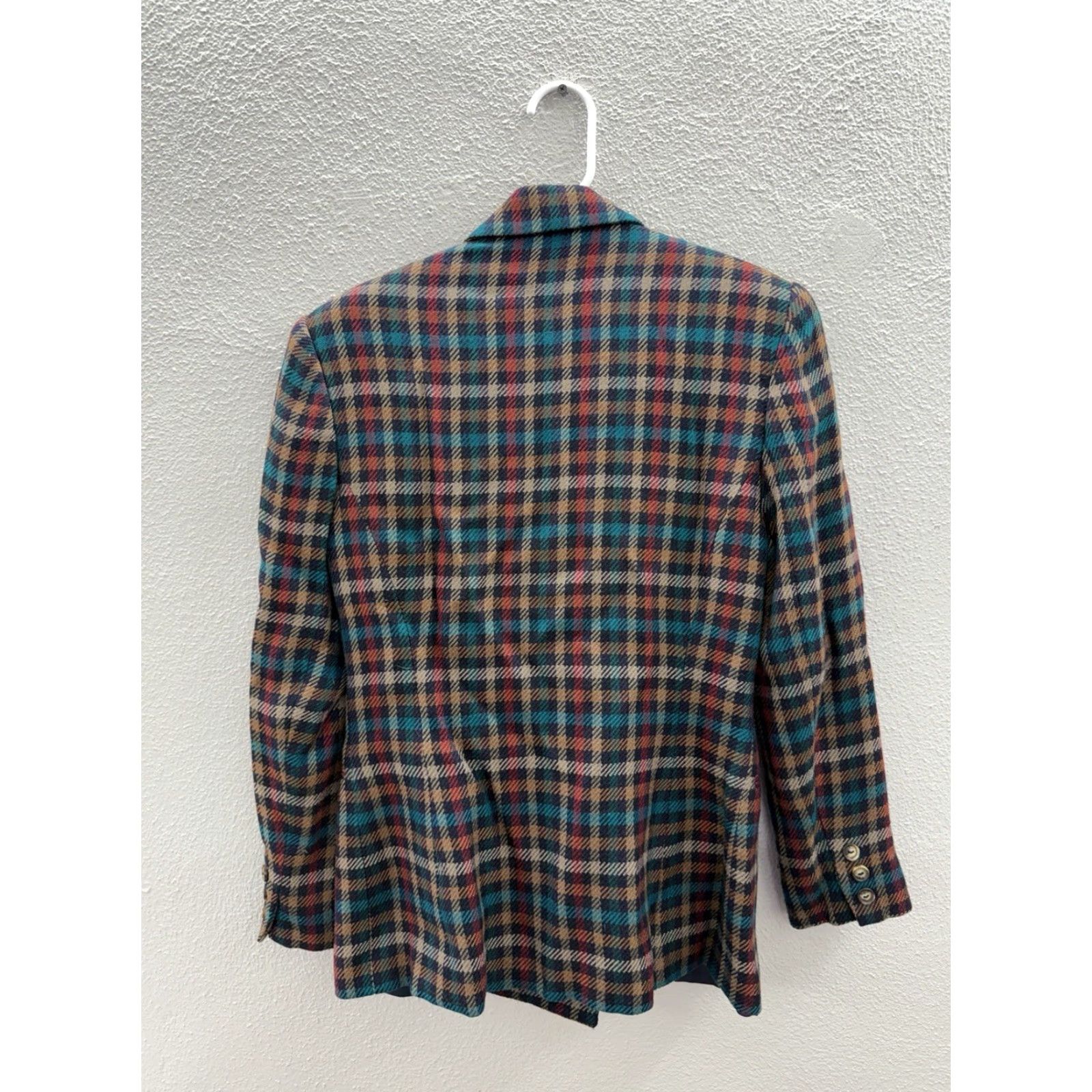 Brooks Davids Brooks Blazer Woman Size 4 Plaid Double Breasted Button Up Lined Vintage Wool Coat Size S / US 4 / IT 40 - 6 Thumbnail