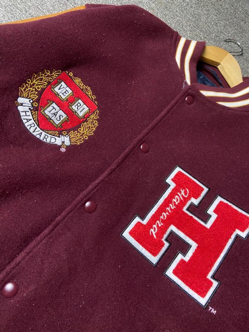 GU GU Harvard University Synthetic Leather Varsity Jacket (176) Size US XL / EU 56 / 4 - 9 Thumbnail