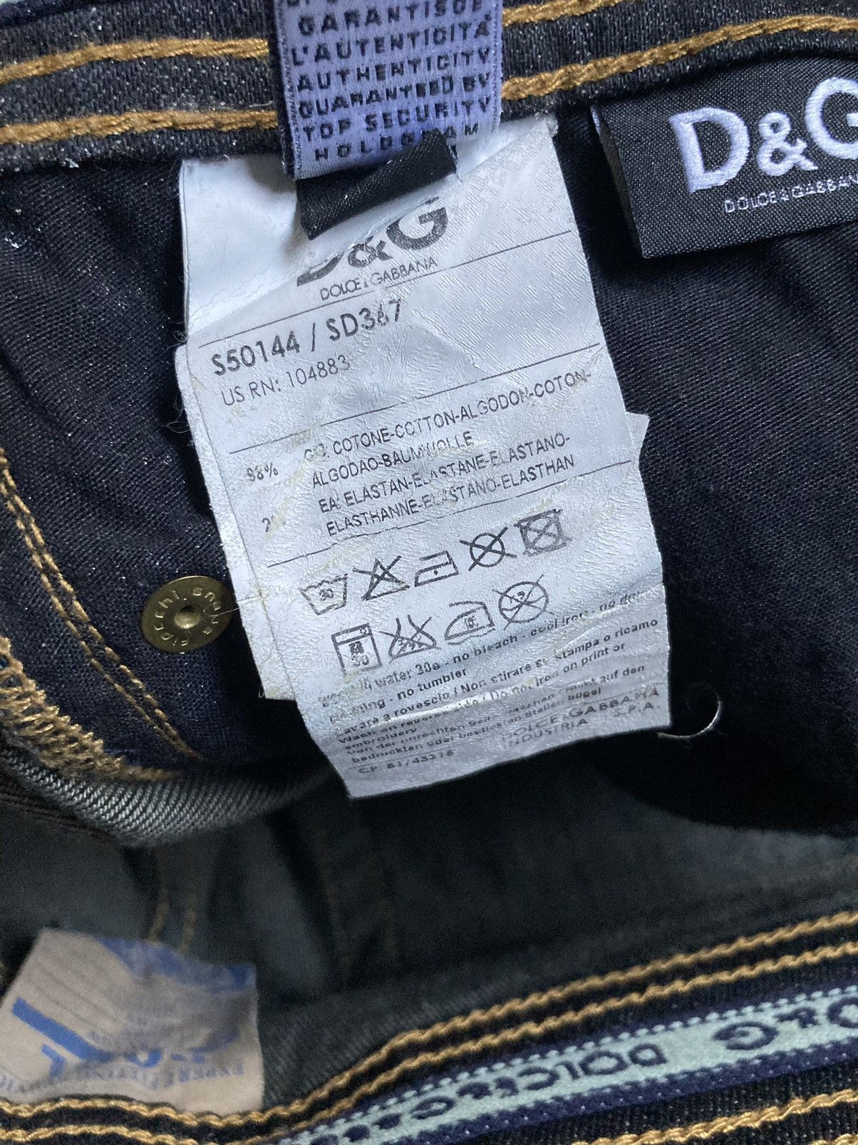Dolce & Gabbana Dolce & Gabbana Bootcut Dark Blue Jeans Size 29" - 7 Thumbnail