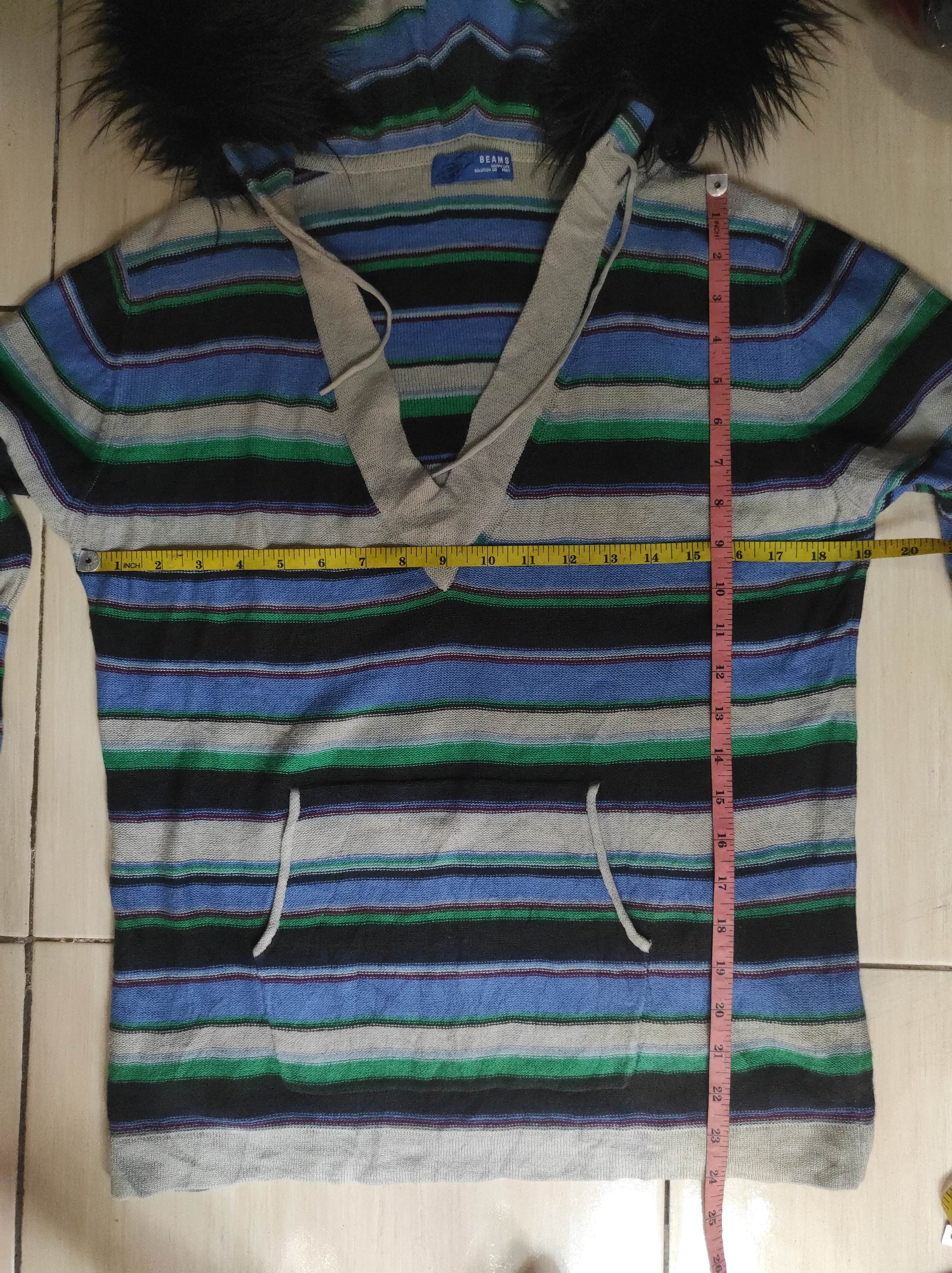 Hysteric Glamour Beams Stripe V neck zip fur hoodie i6w9 LGB style Size US M / EU 48-50 / 2 - 13 Thumbnail
