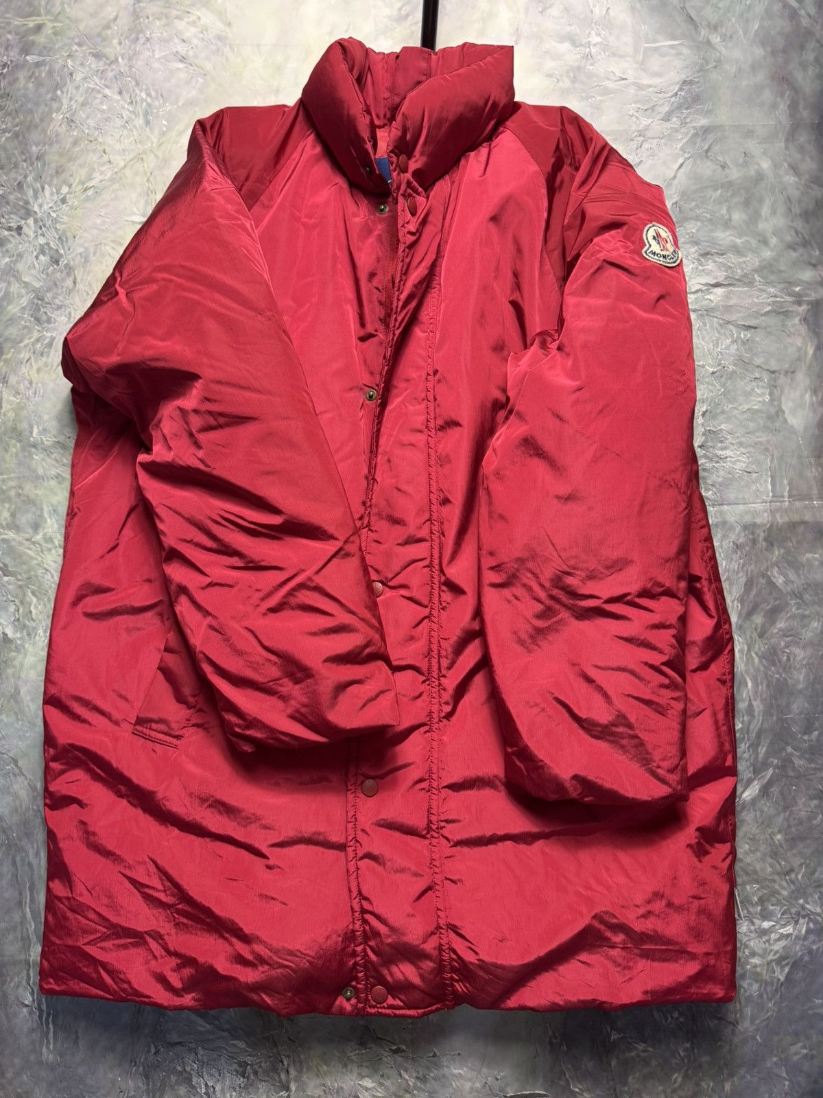 Moncler Vintage Moncler Grenoble Red Long Puffer Jacket Size US XL / EU 56 / 4 - 1 Thumbnail