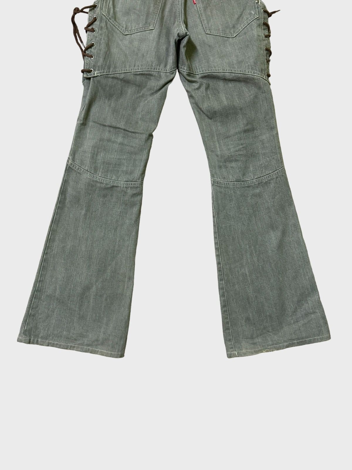 Tornado Mart Flare Tornado Mart Double Laced Denim jeans Size US 29 - 9 Thumbnail