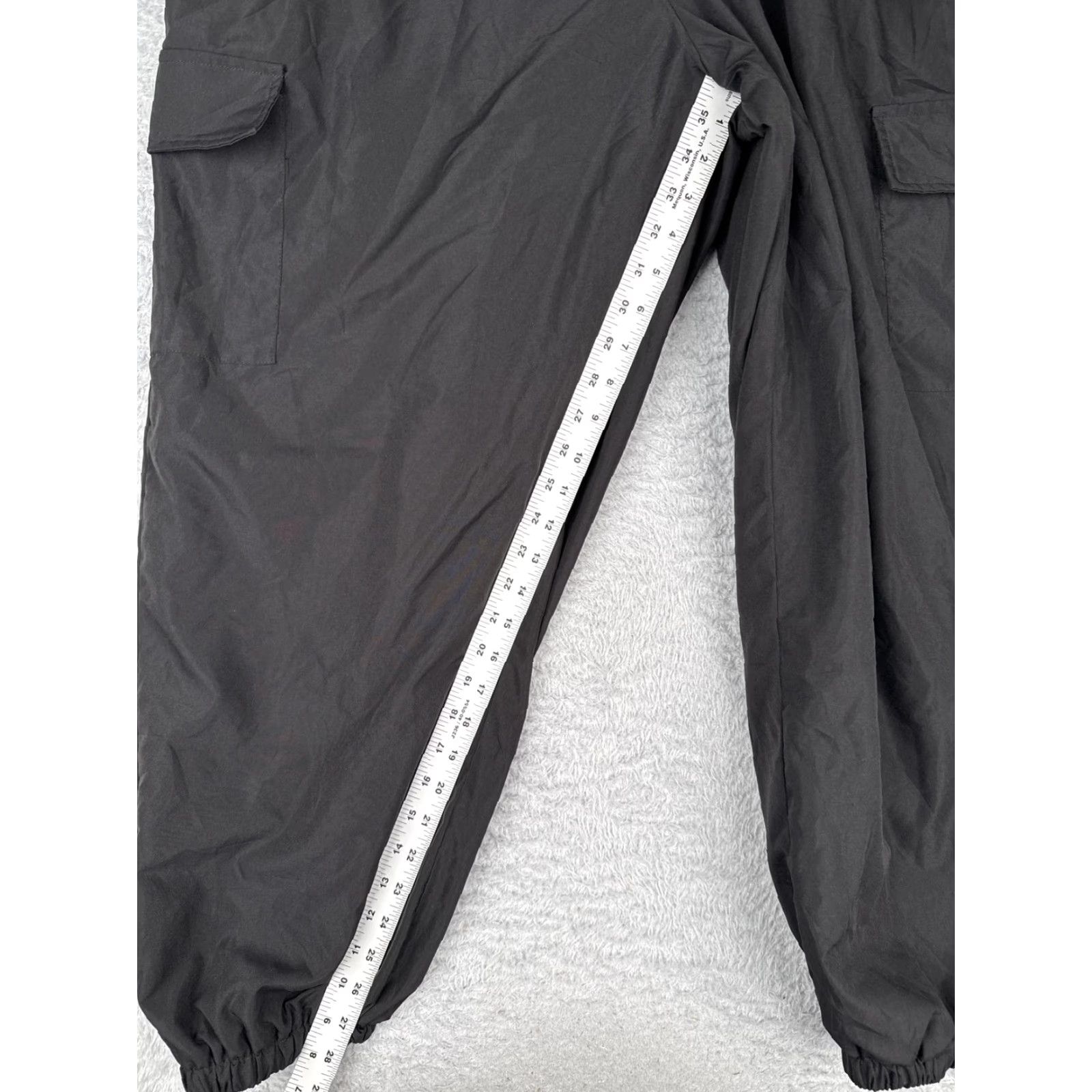 Shein SHEIN Curve Pants Womens 2XL Black Sherpa Lined Cargo Joggers Cuffed WARM Snow Size 40" / US 18 - 5 Thumbnail