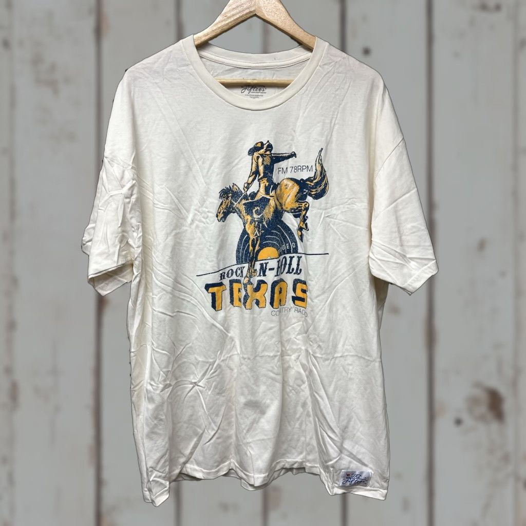 Vintage Style New Retro Style Texas Radio Rock-N-Roll T-shirt Cowboy Rodeo 2XL 100% Cotton Ivory Men Short Sleeve Crew Neck Vintage Retro Shirt Mens Size US XXL / EU 58 / 5 - 1 Thumbnail
