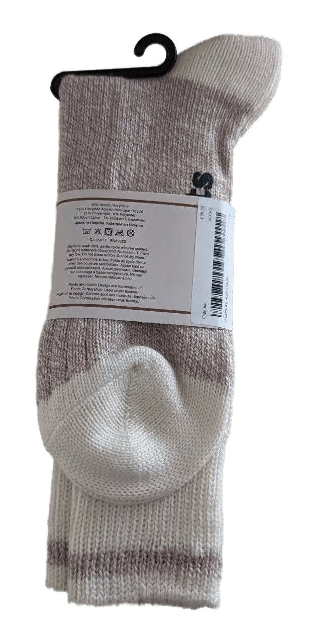 Drake × October's Very Own × Roots OVO x Roots Cabin Socks (1 Pair) - Oatmeal Size ONE SIZE - 2 Thumbnail