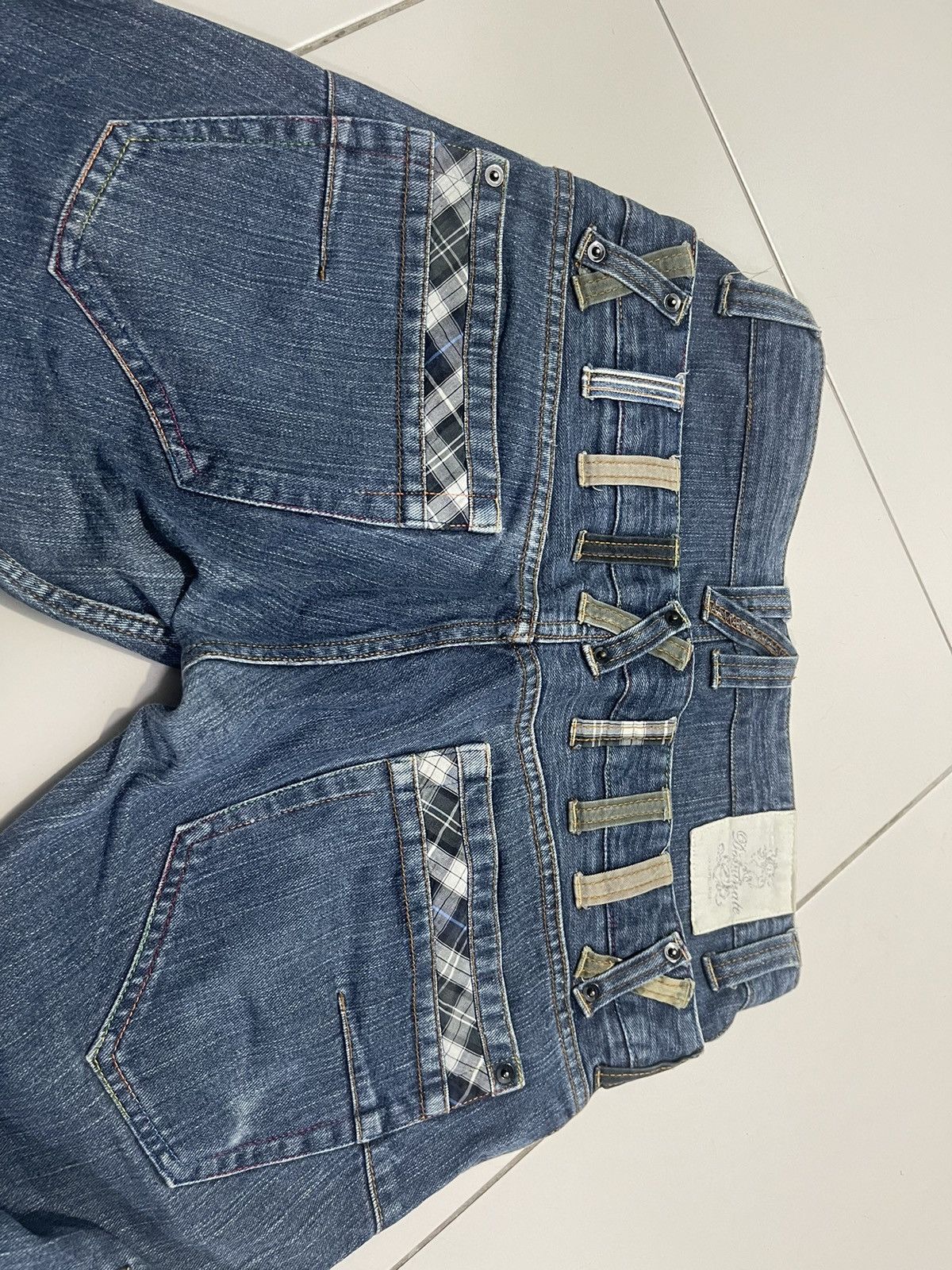 Designer Dominate Handcrafted Jeans Custom Designer Size US 31 - 18 Thumbnail